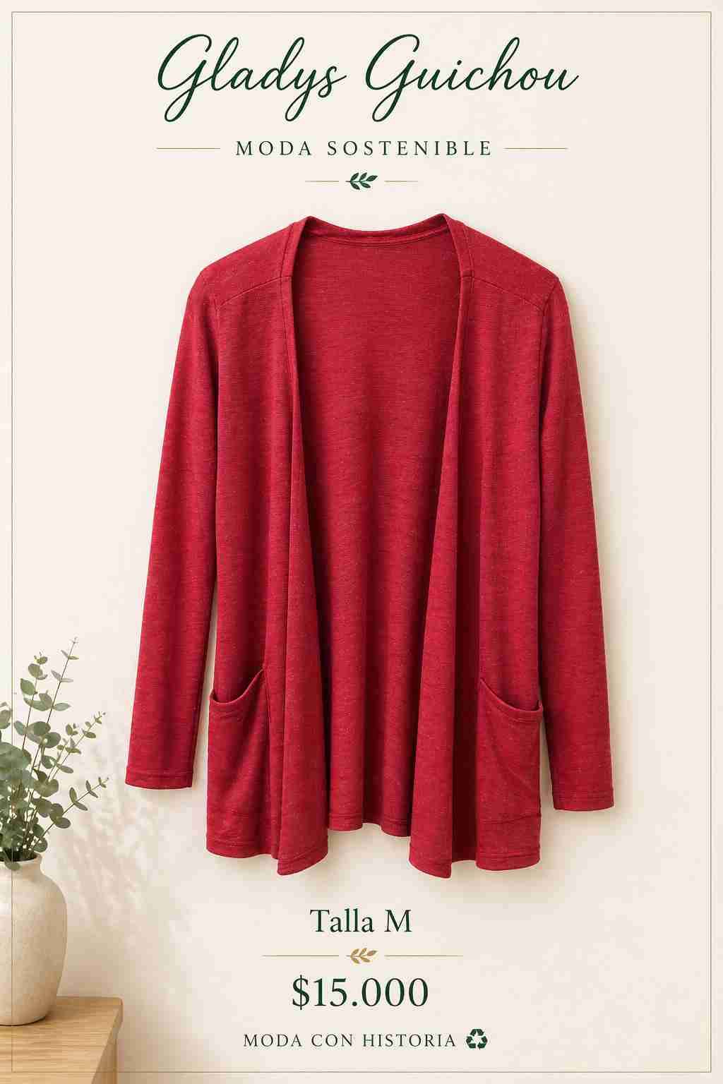 Cárdigan rojo Gladys Guichou