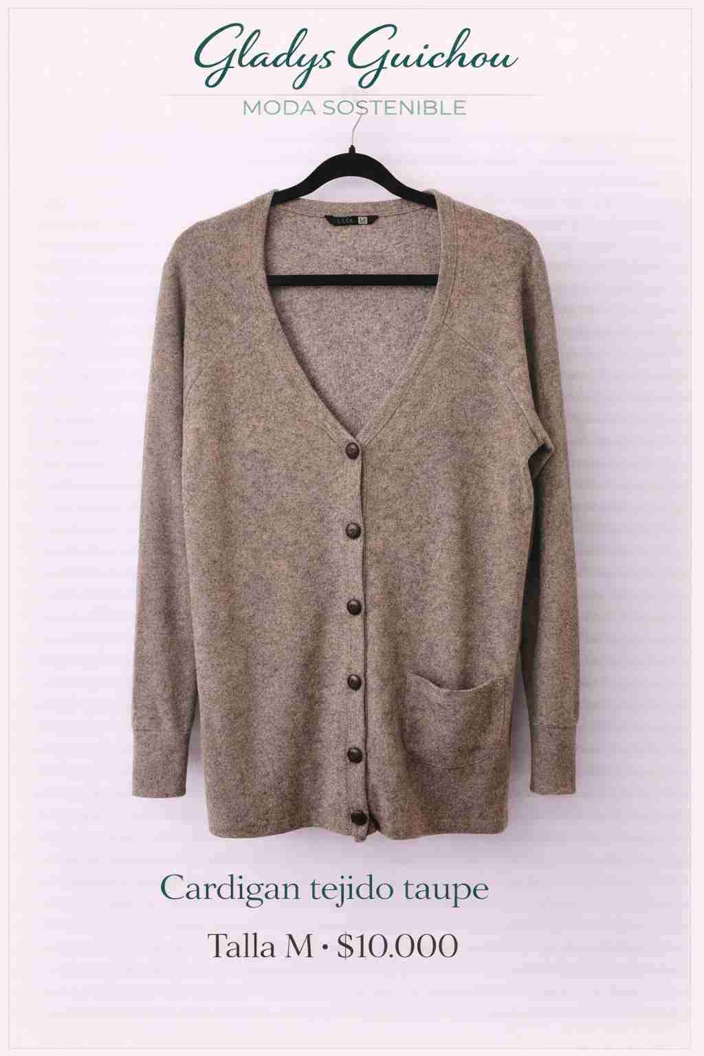 Cardigan tejido taupe