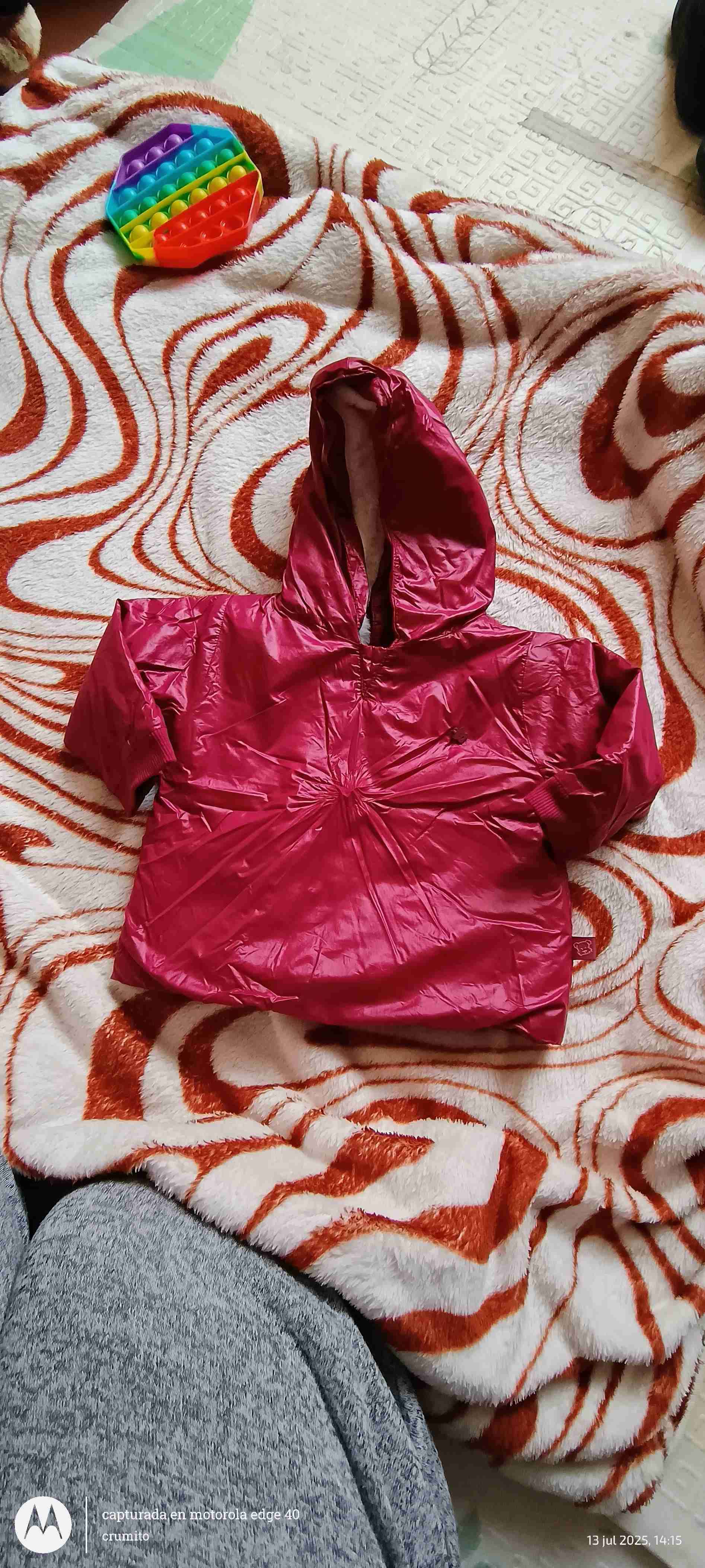 Chaqueta impermeable roja infantil - miniatura 1