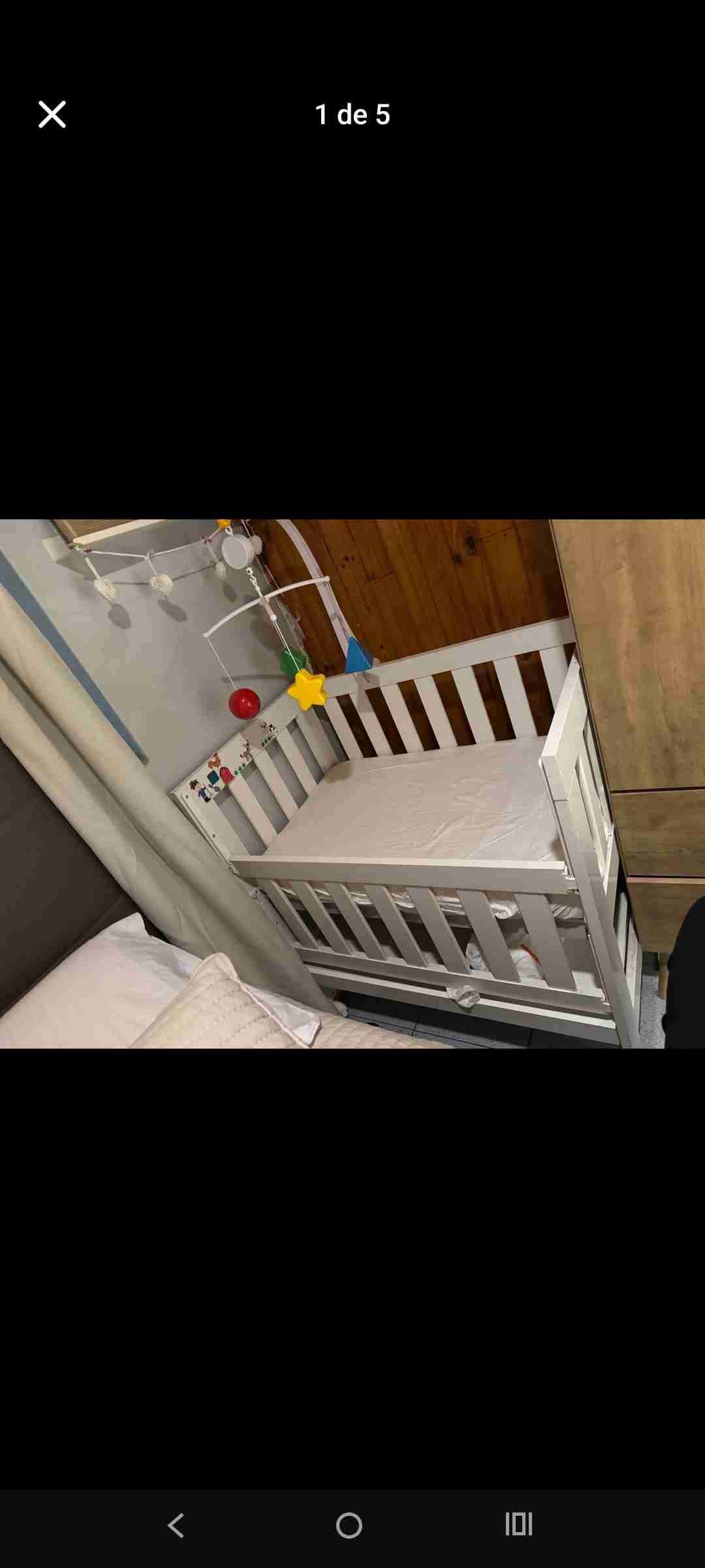 Cuna de bebé blanca - miniatura 2