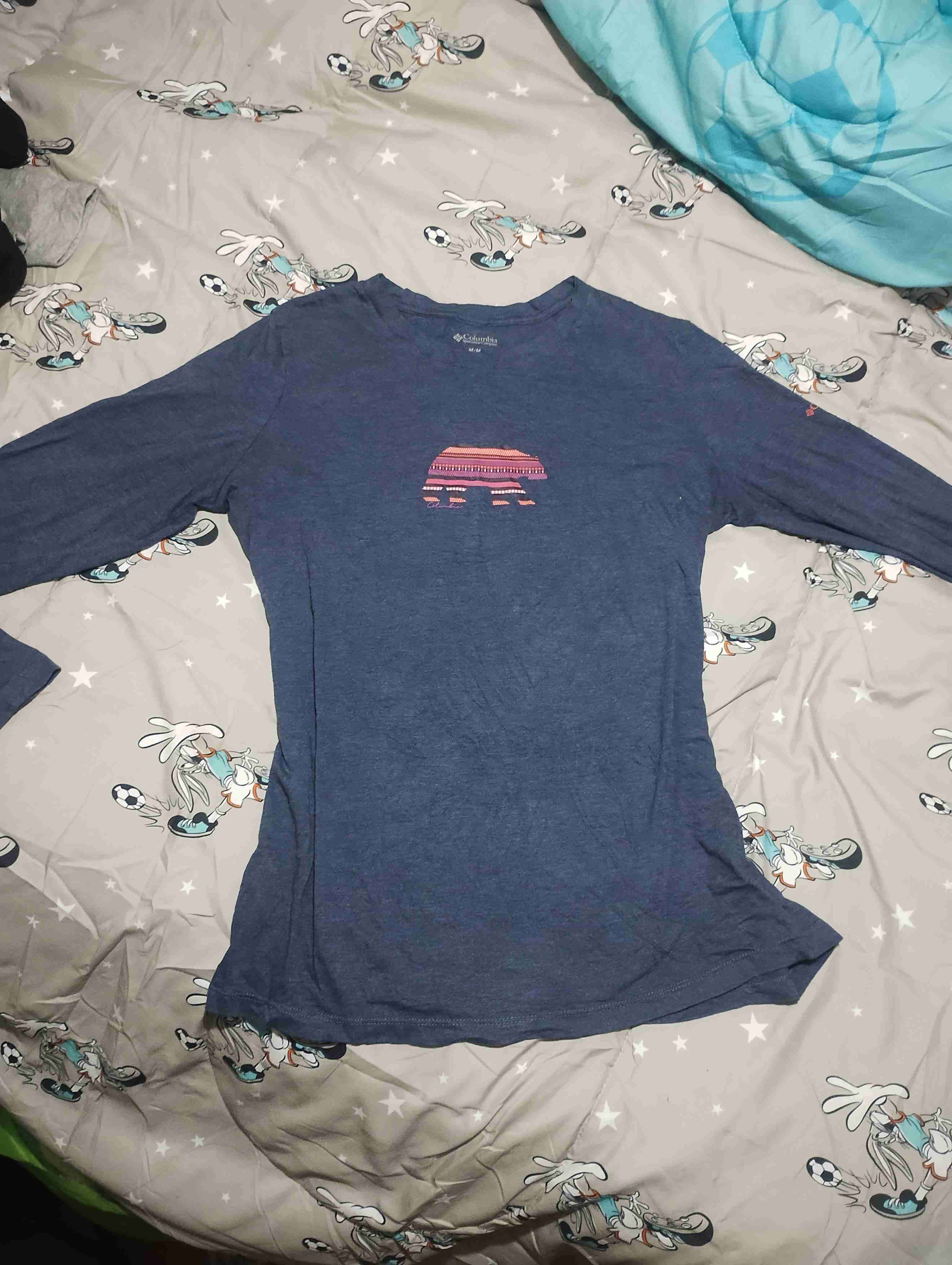 Polera Columbia azul con estampado - miniatura 1