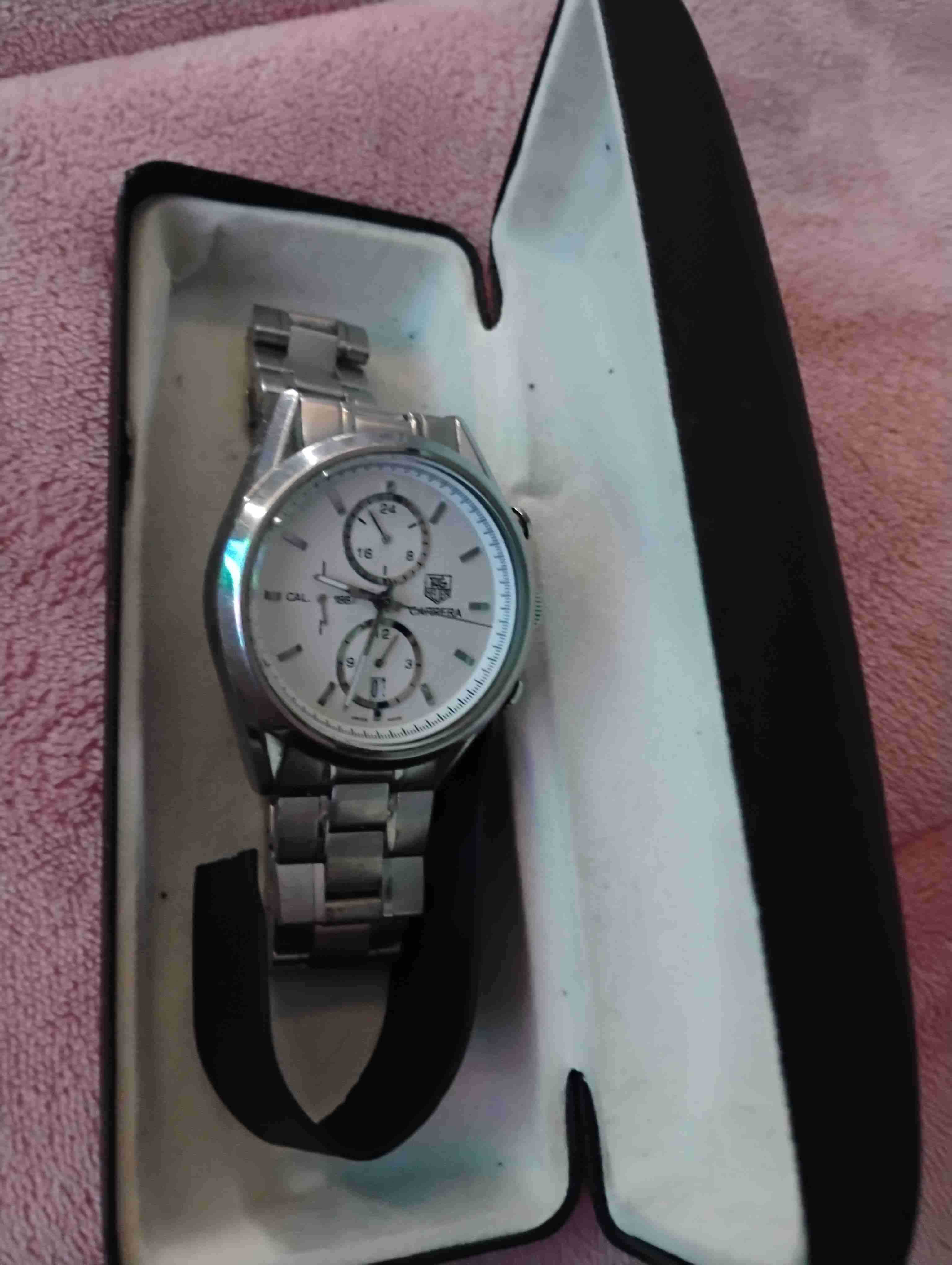 Reloj fino de pulsera plateado - miniatura 3