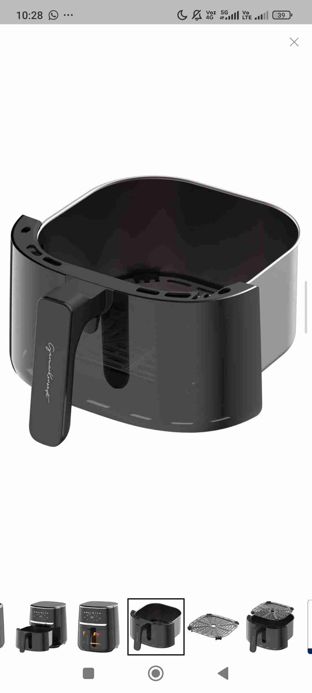 Freidora de aire digital negra - miniatura 2