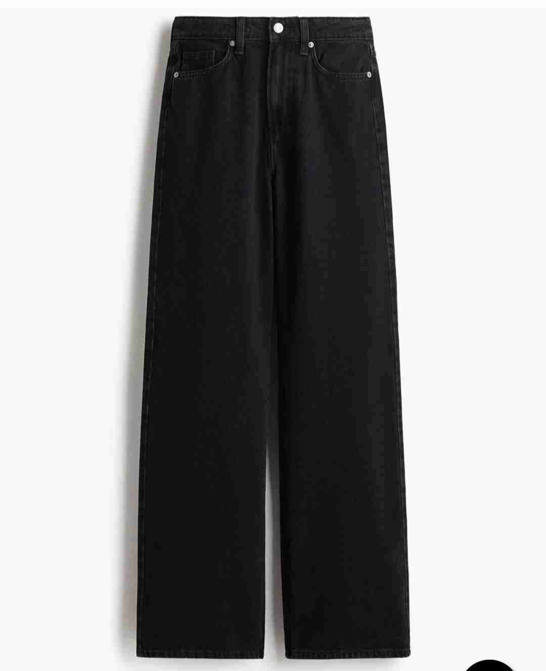 Jeans negros rectos unisex H&M - miniatura 1