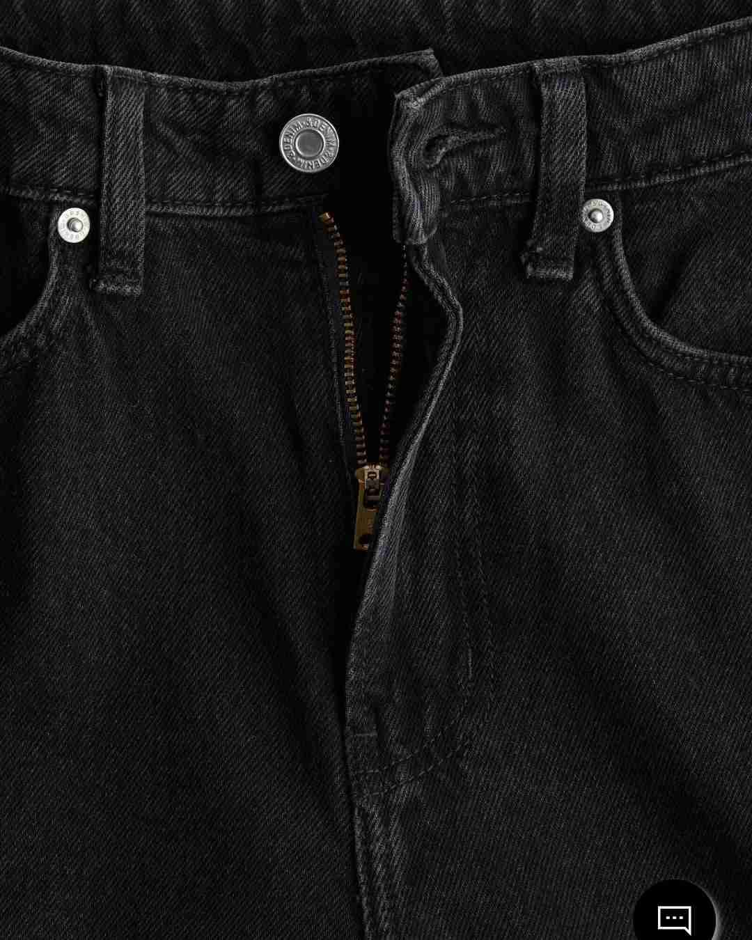 Jeans negros rectos unisex H&M - miniatura 2