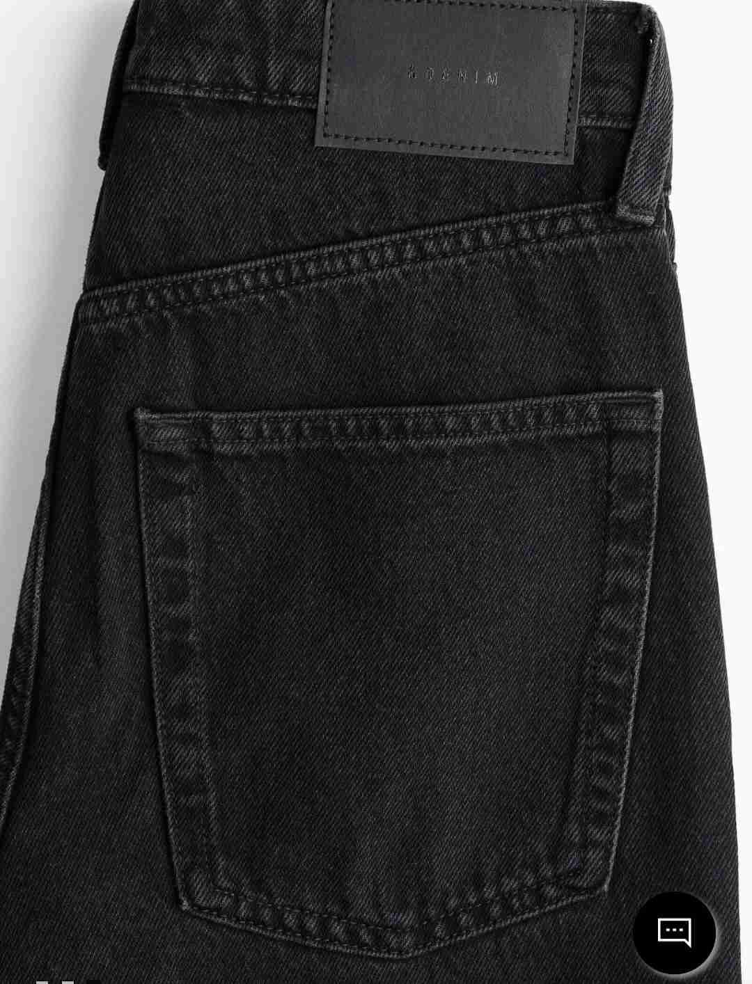 Jeans negros rectos unisex H&M - miniatura 3
