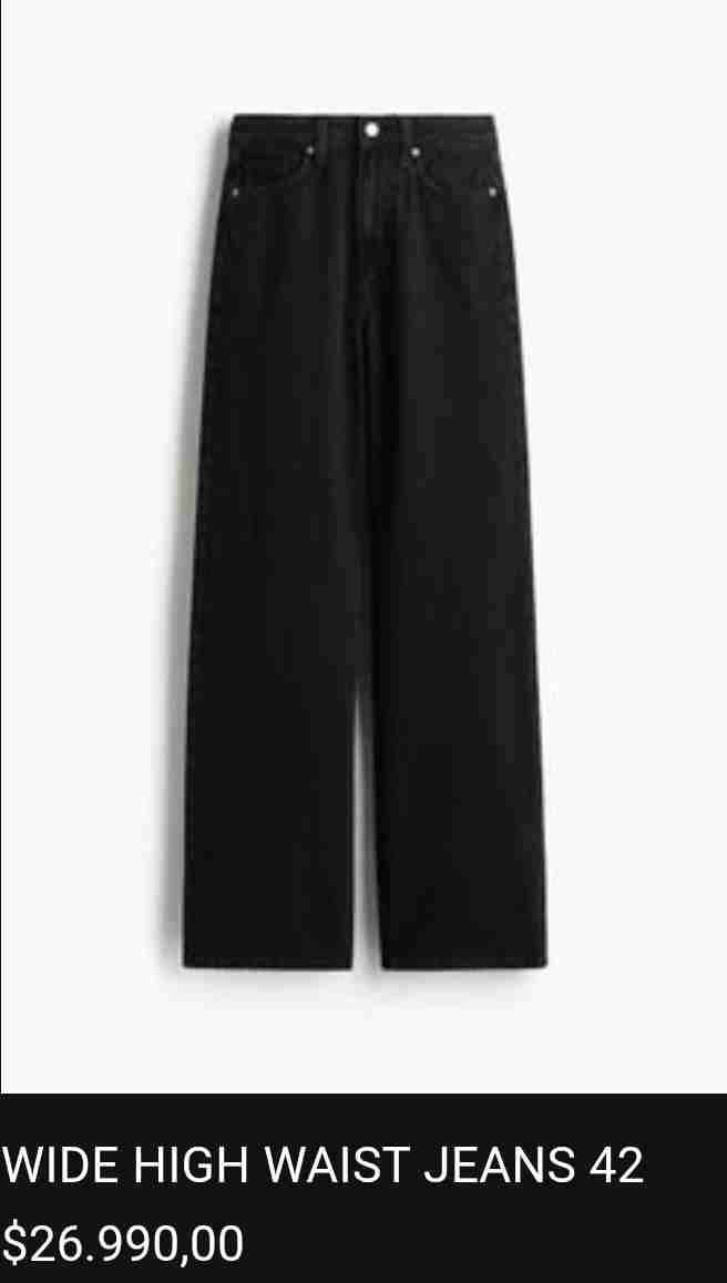 Jeans negros rectos unisex H&M - miniatura 4