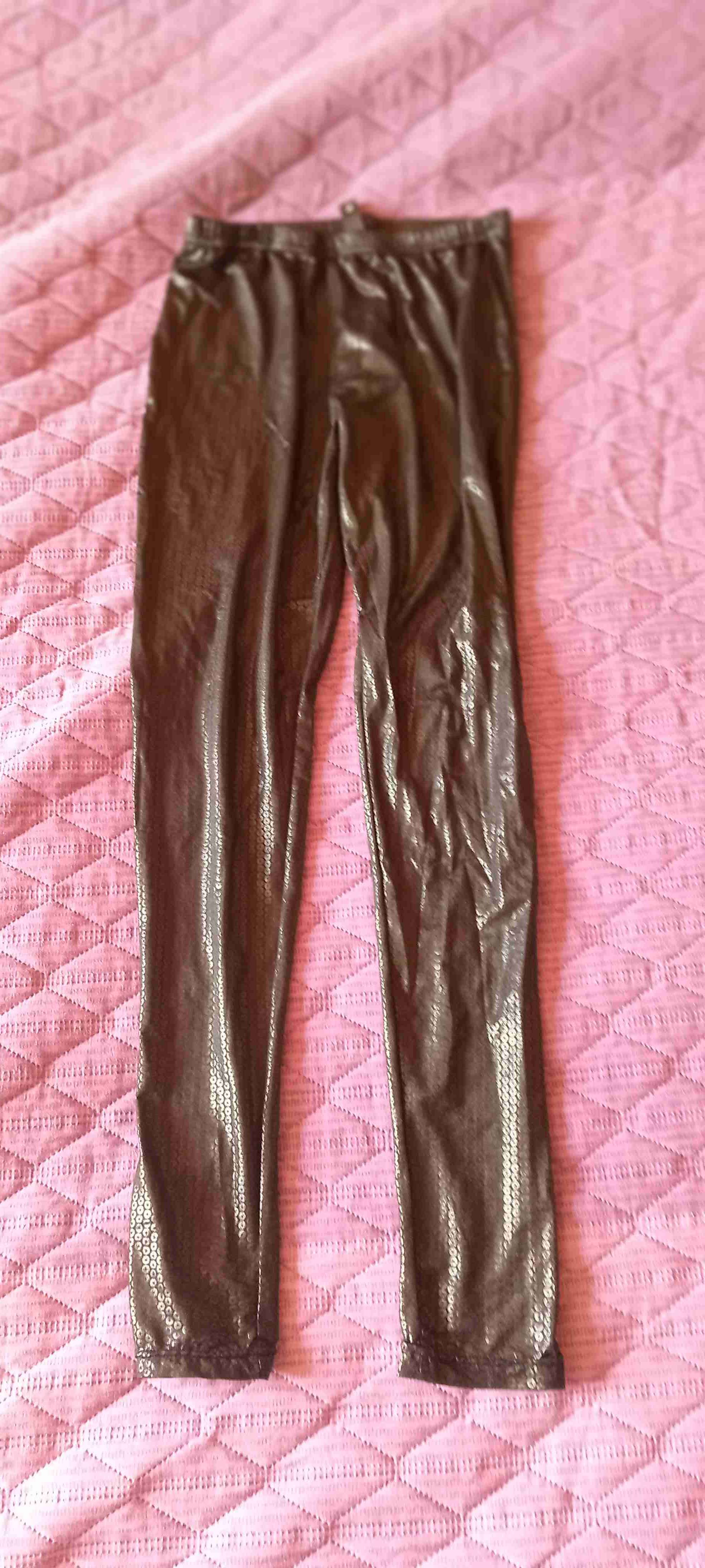 Leggings color metálicos negros