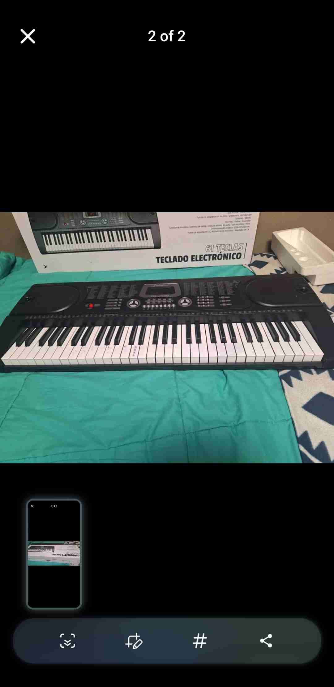 Teclado electrónico 61 teclas - miniatura 1
