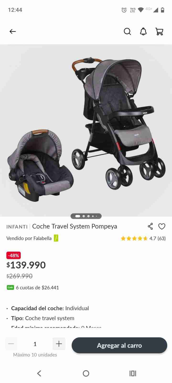 Coche Travel System Pompeya - miniatura 1