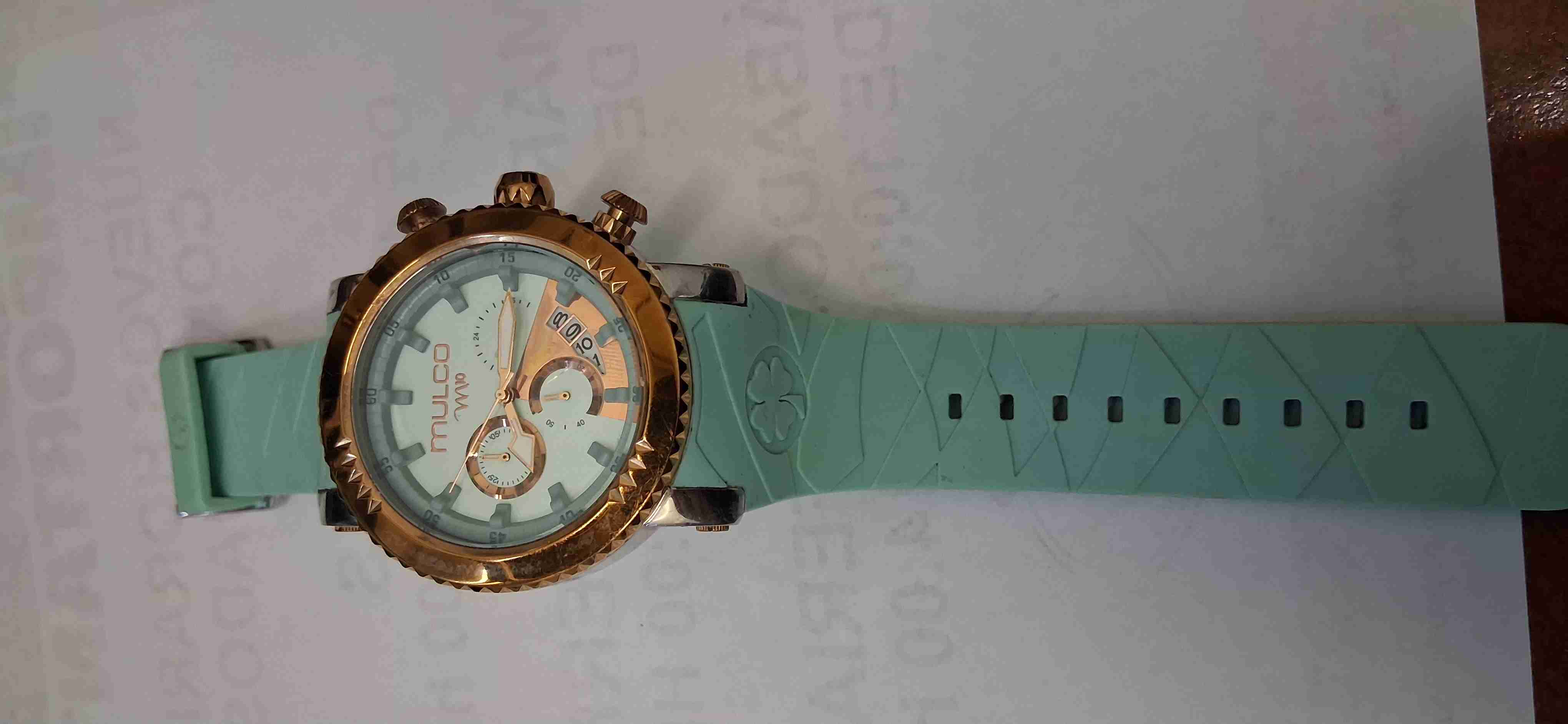 Reloj Mulco dorado y turquesa - miniatura 2