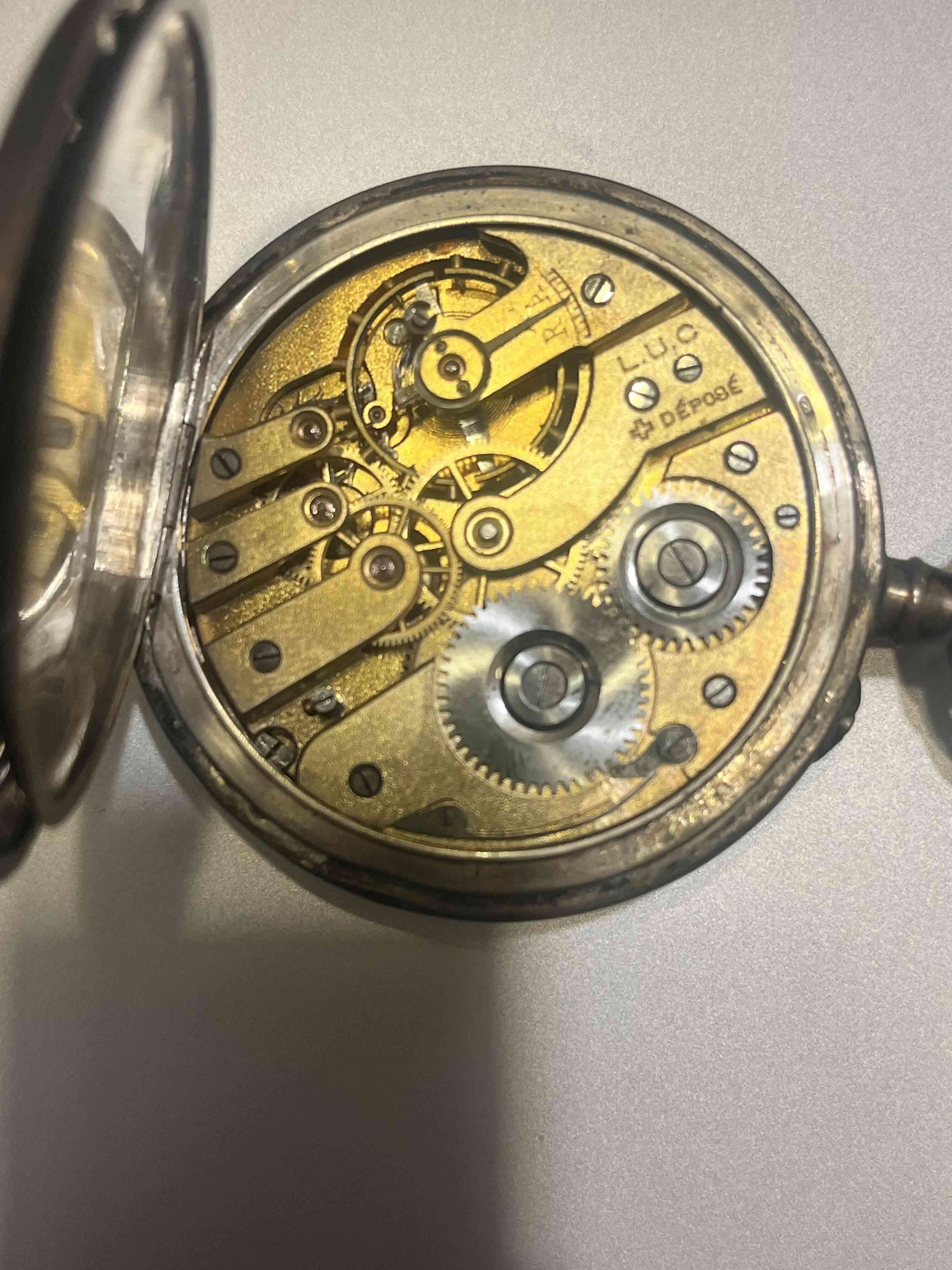 Reloj de bolsillo antiguo L.U.C - miniatura 4