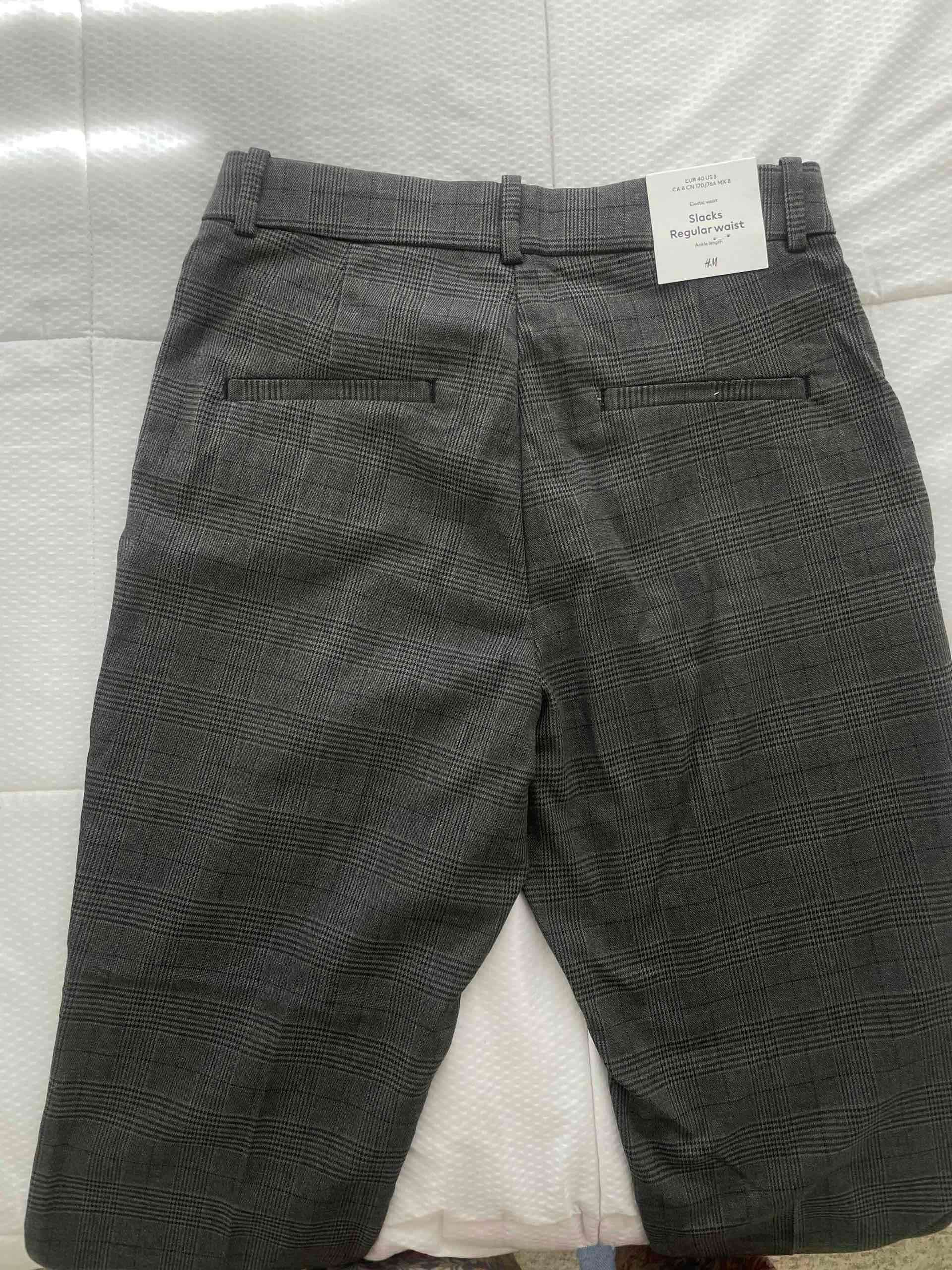 Pantalon  cuadros gris nuevos - miniatura 2