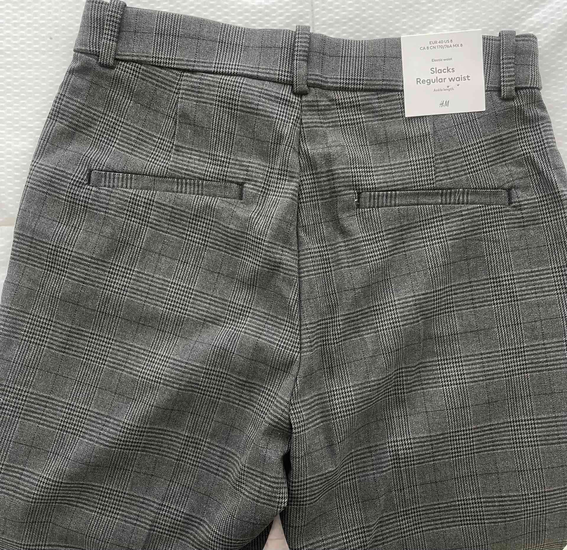 Pantalon  cuadros gris nuevos - miniatura 3