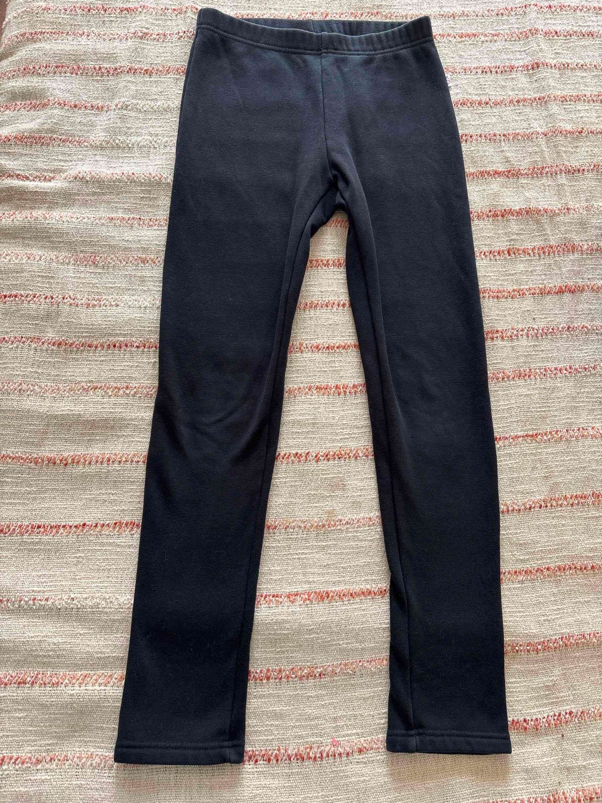 Calzas negros básicos niña, polar delgado interior