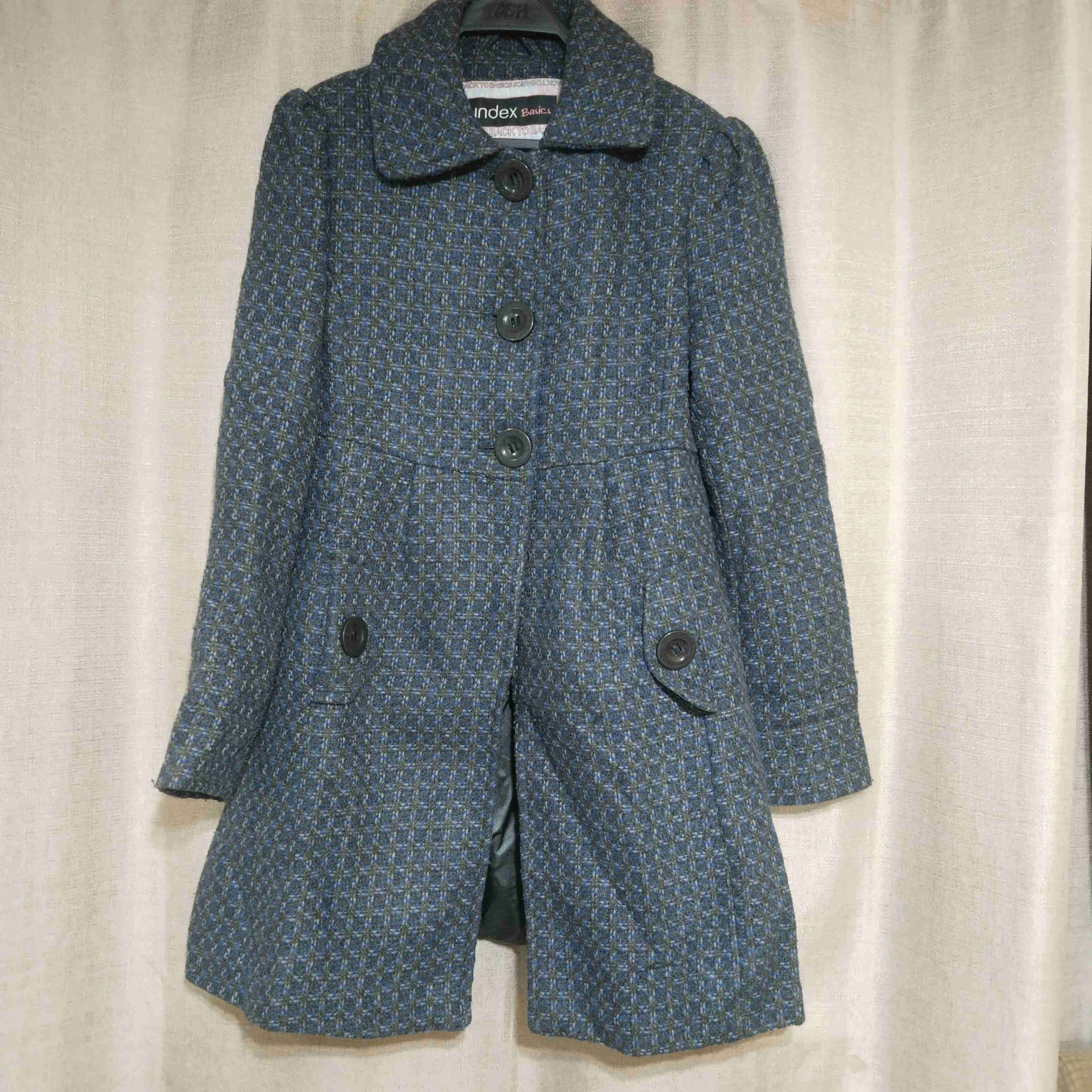 Abrigo azul con botones grandes - miniatura 1