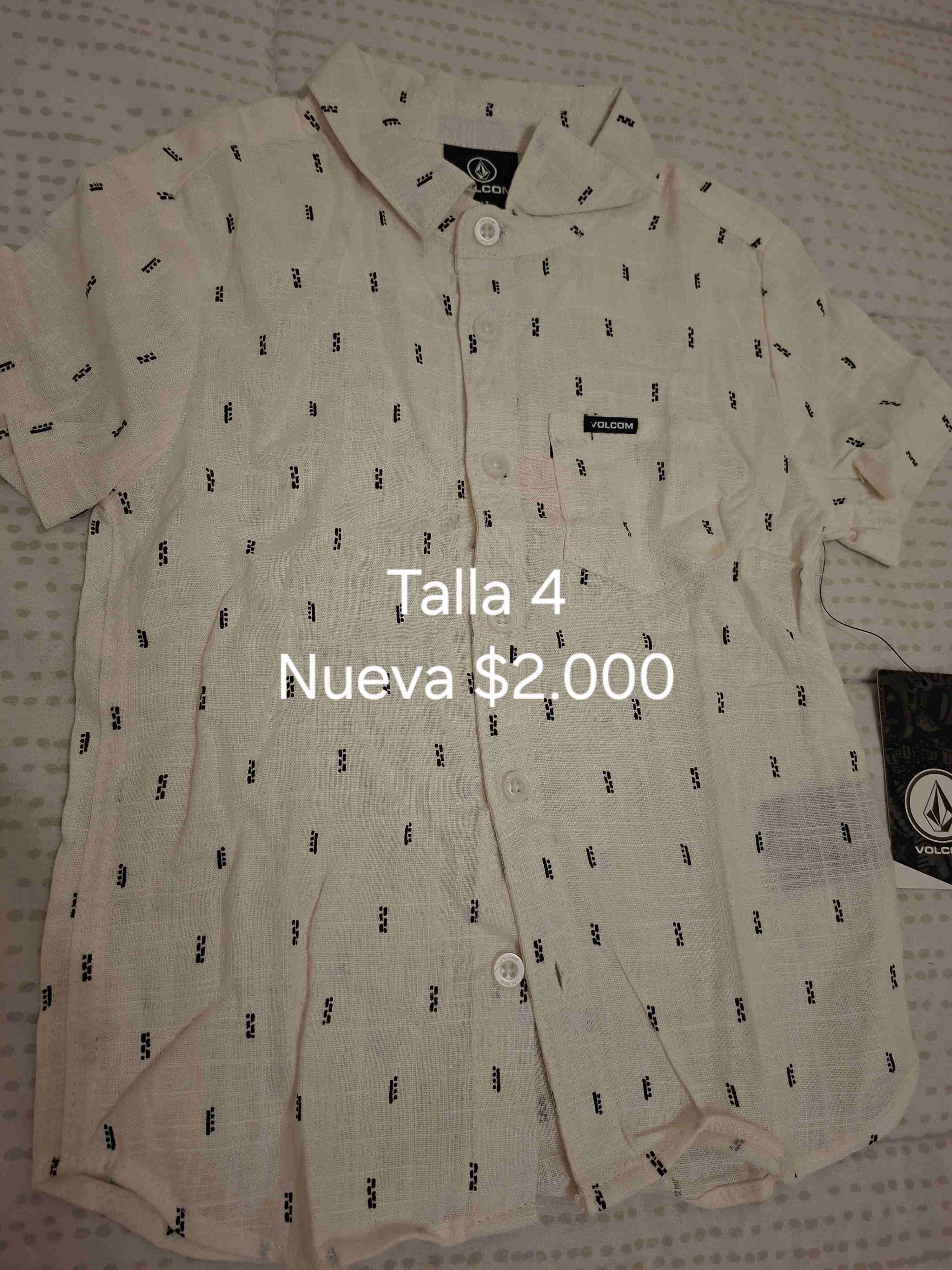 Camisa blanca Volcom talla 4
