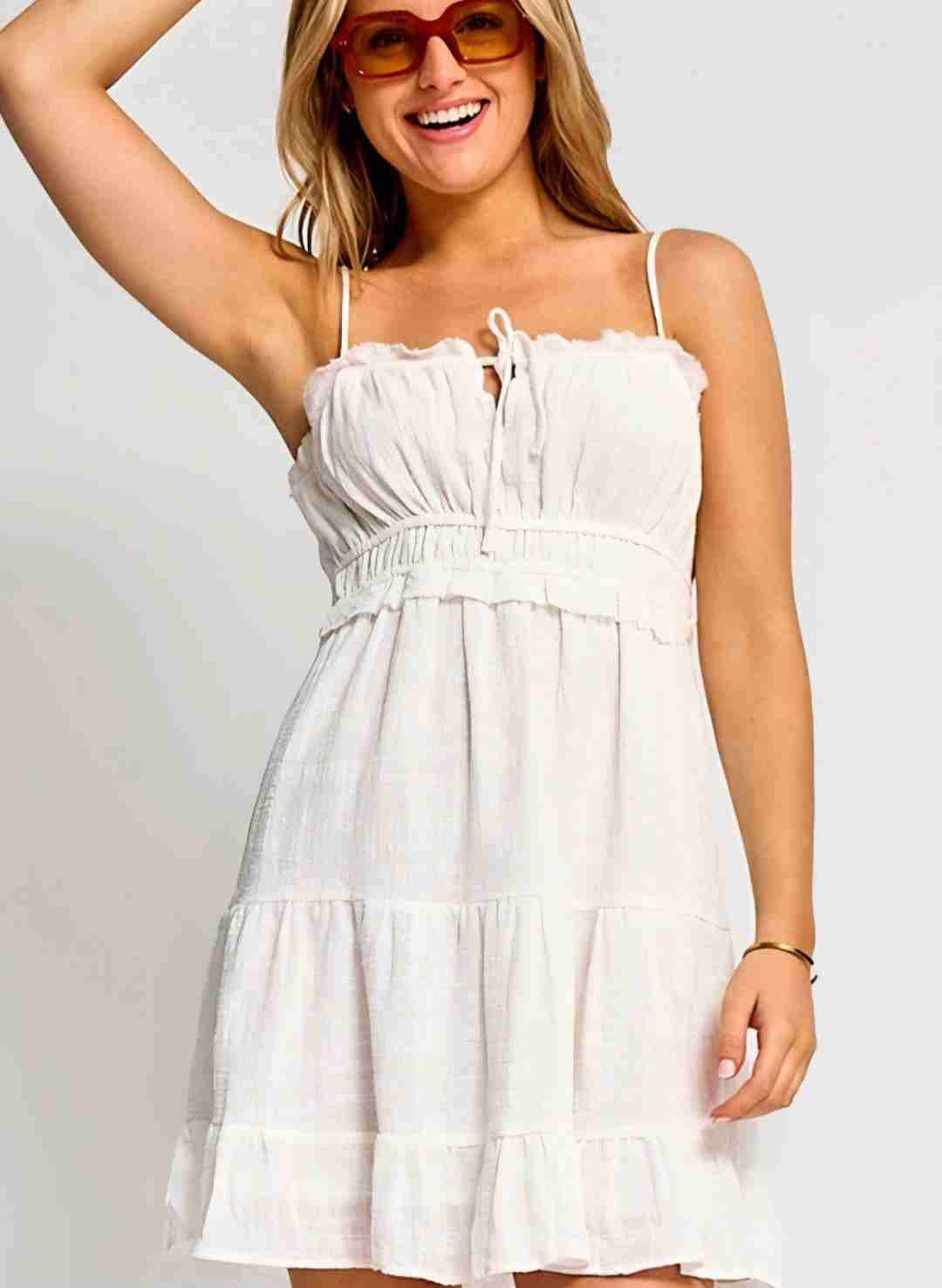 Vestido blanco corto Index - miniatura 2