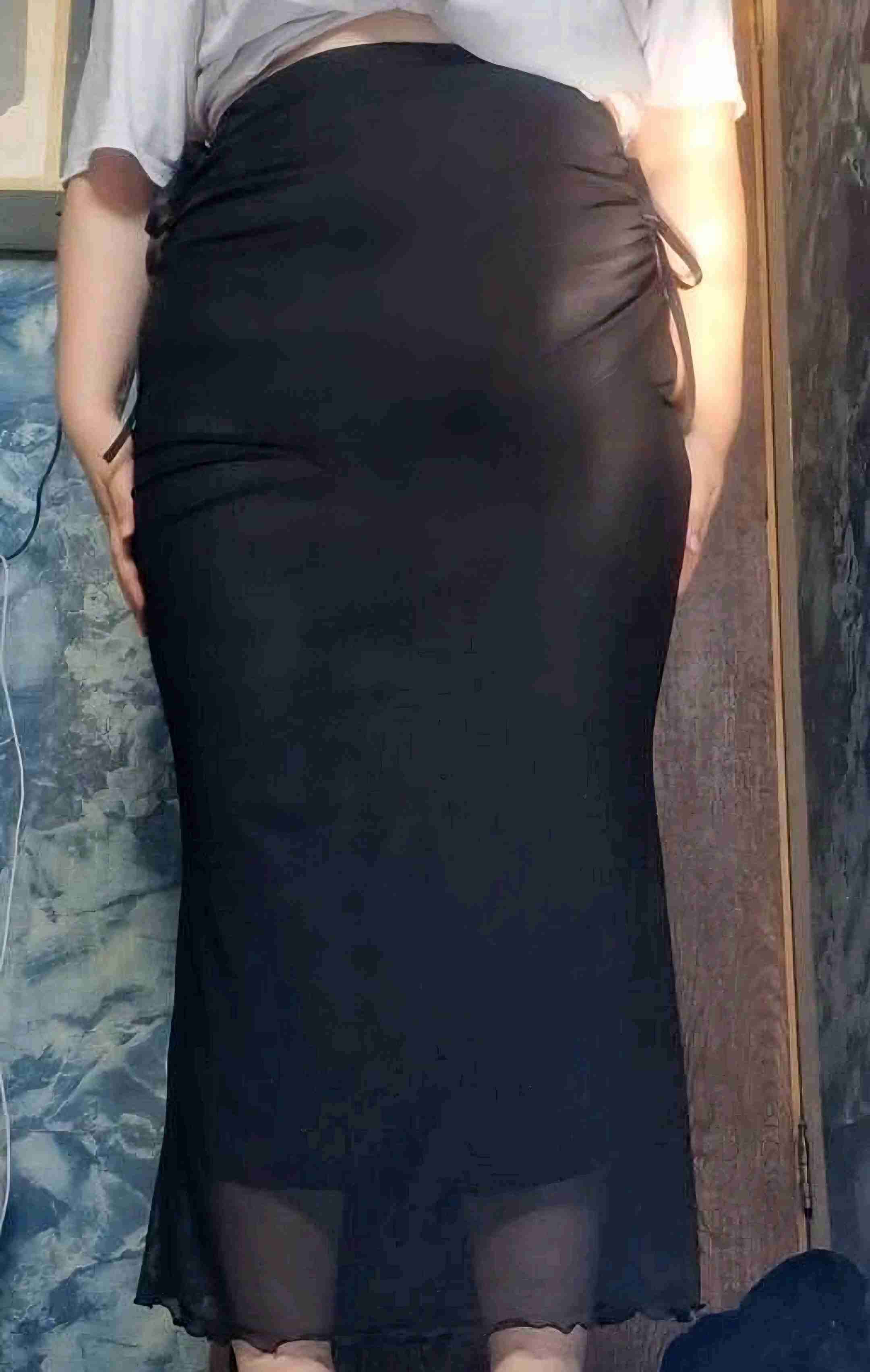 Falda larga negra maternidad - miniatura 3