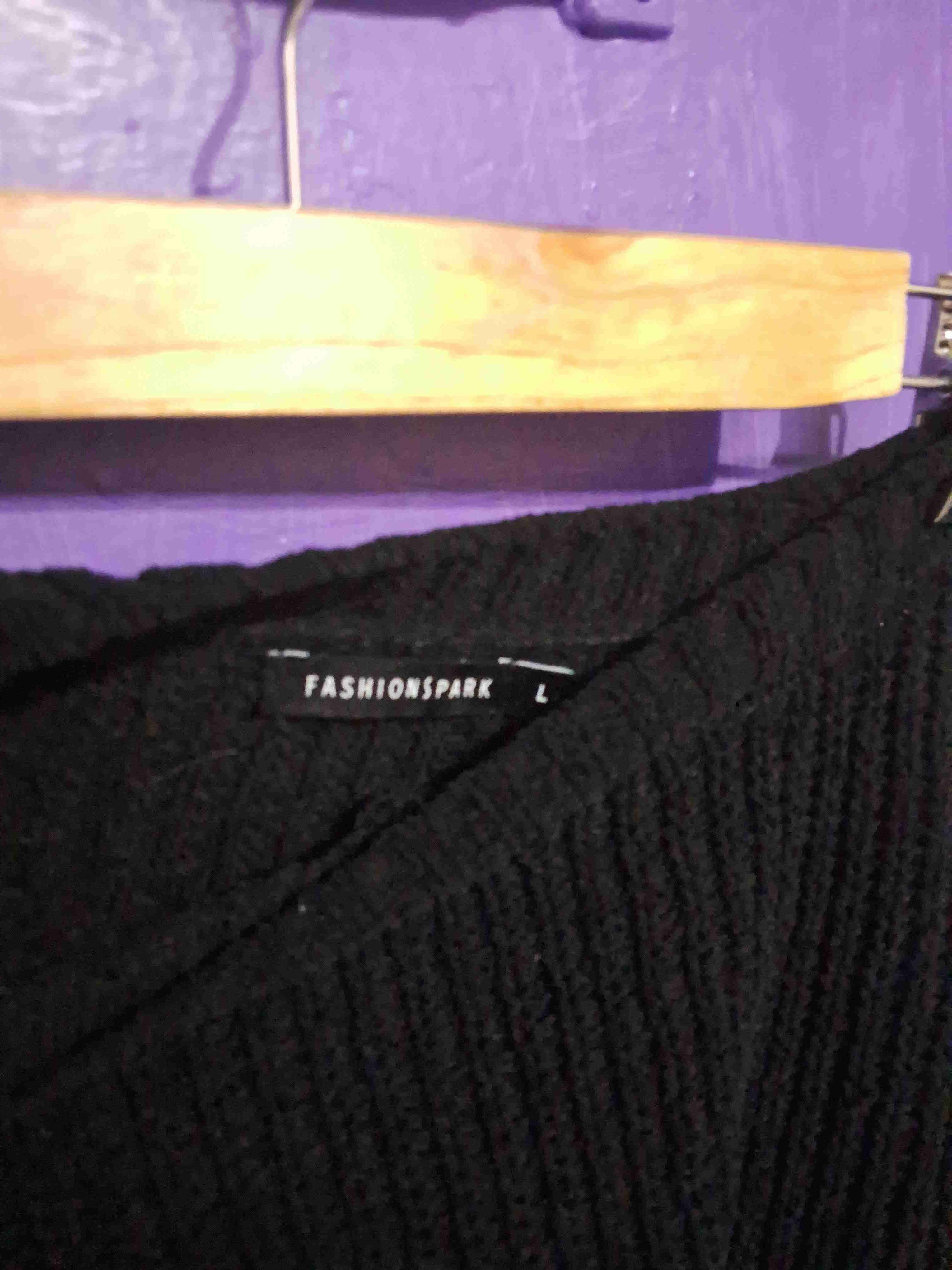 Suéter negro tejido - miniatura 3