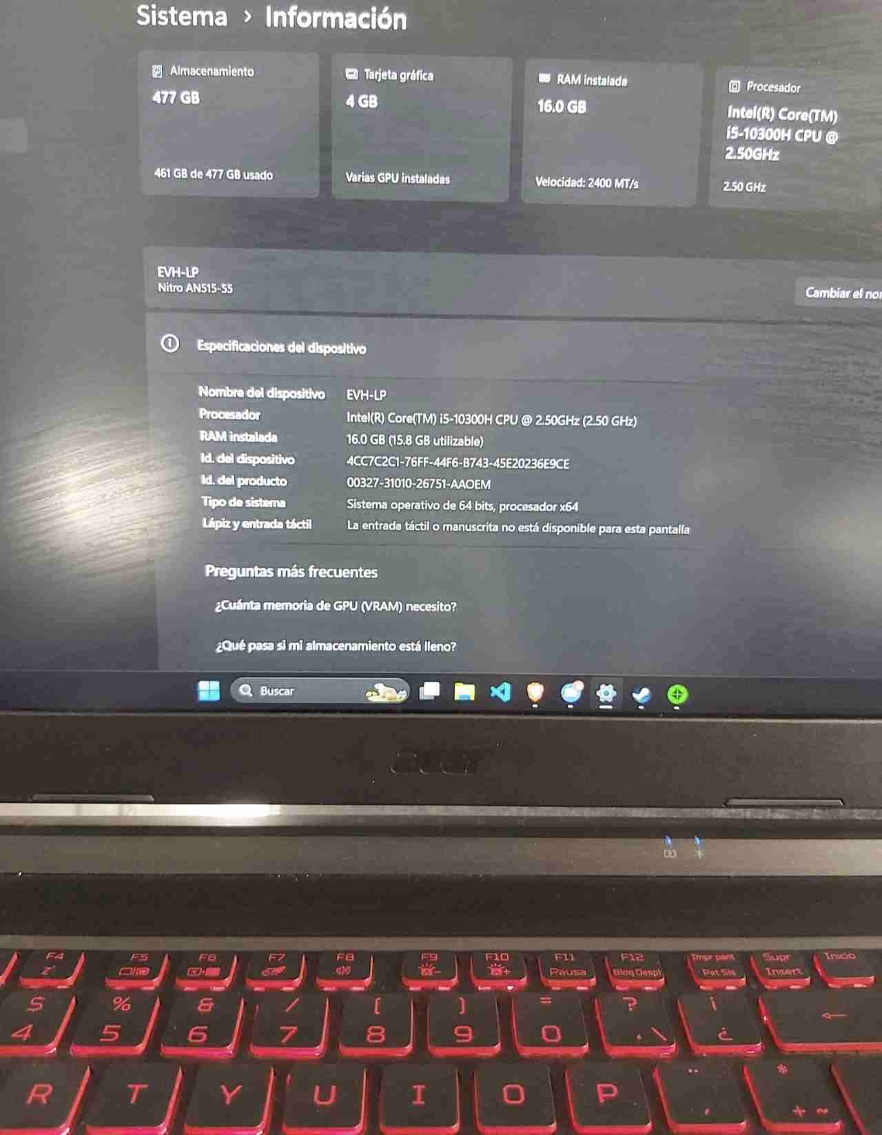 Laptop Acer Nitro 5 15'' - miniatura 2