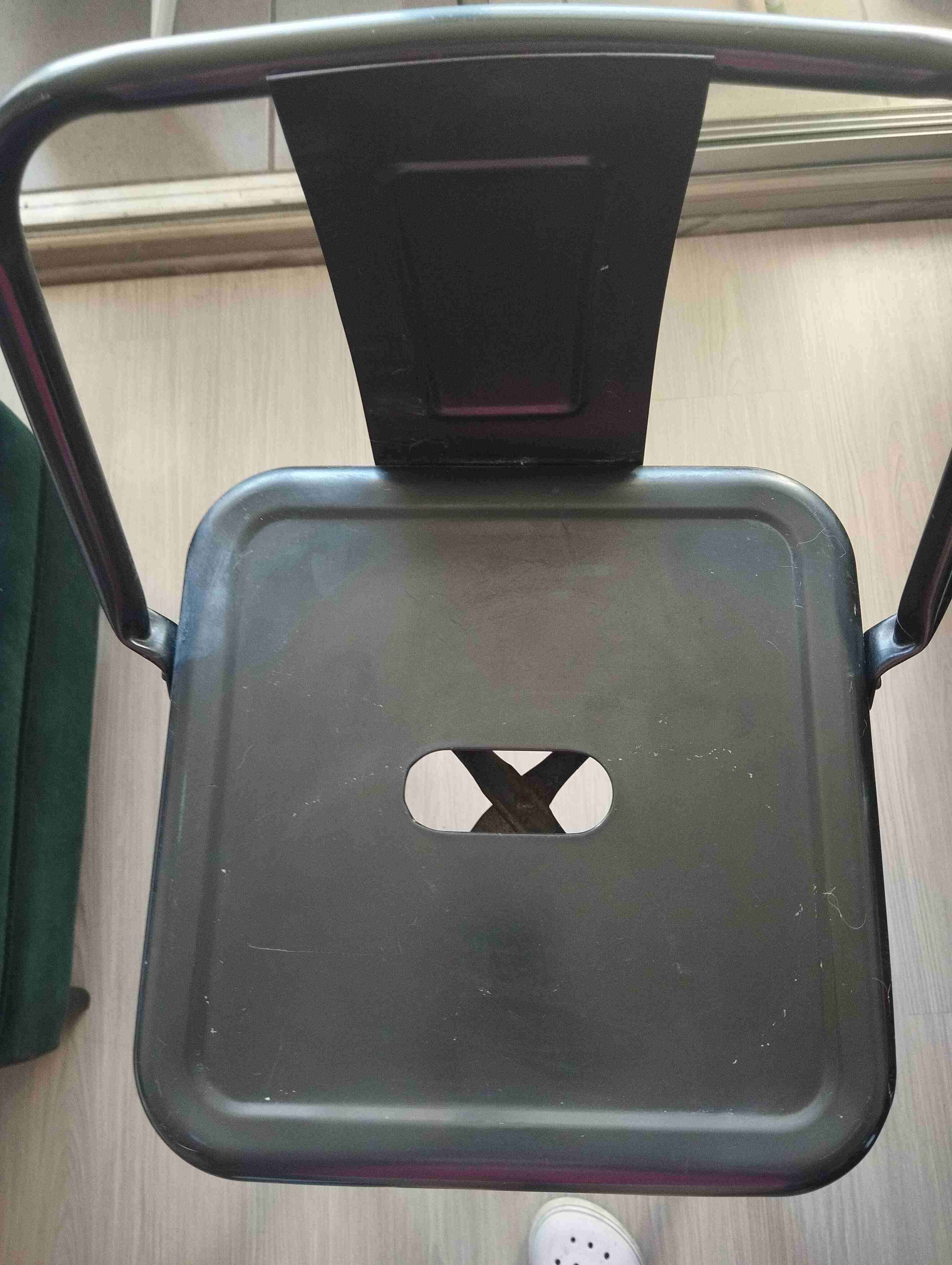 Silla industrial metal negro - miniatura 2