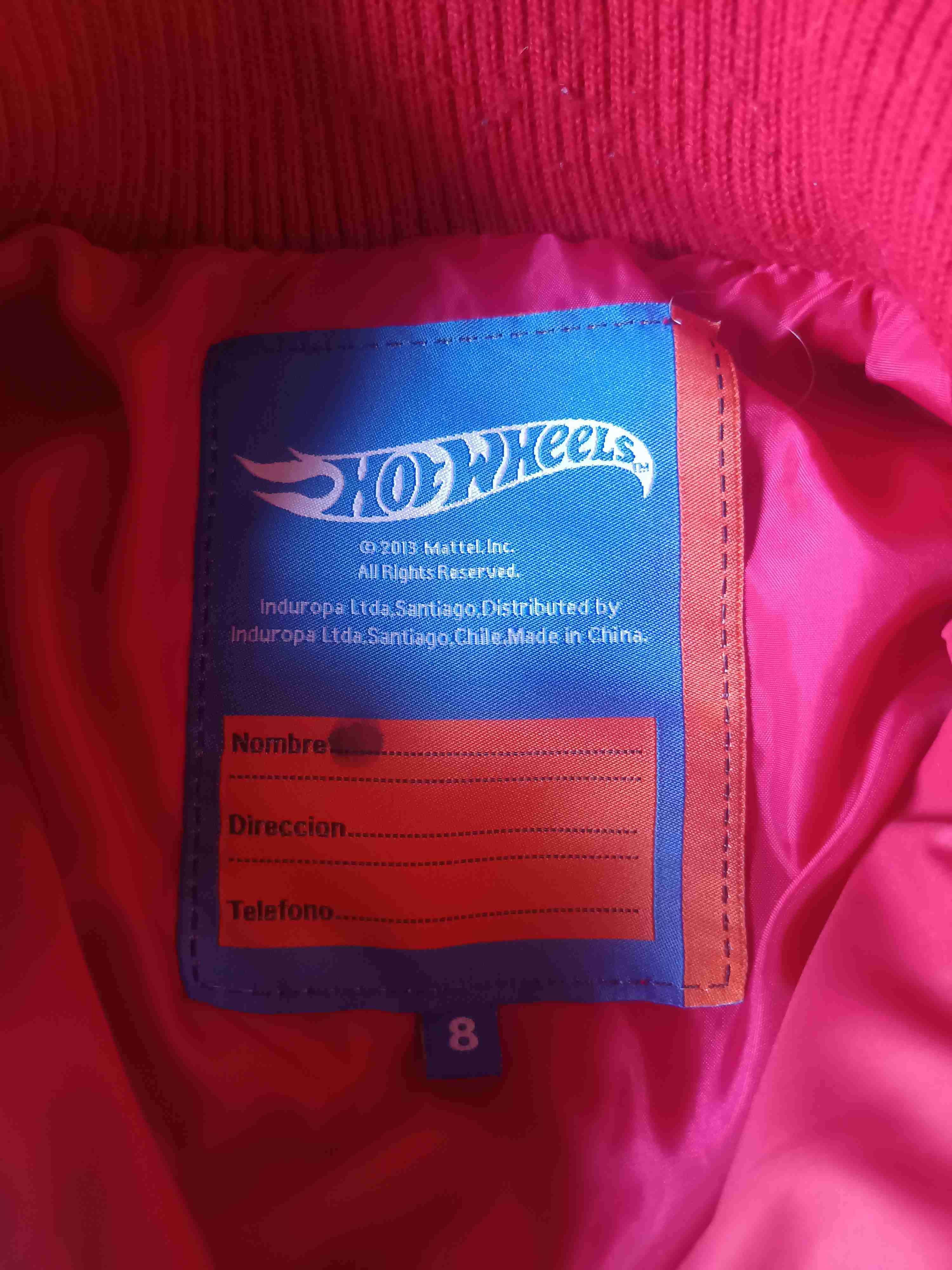 Chaqueta acolchada roja Hot Wheels - miniatura 3