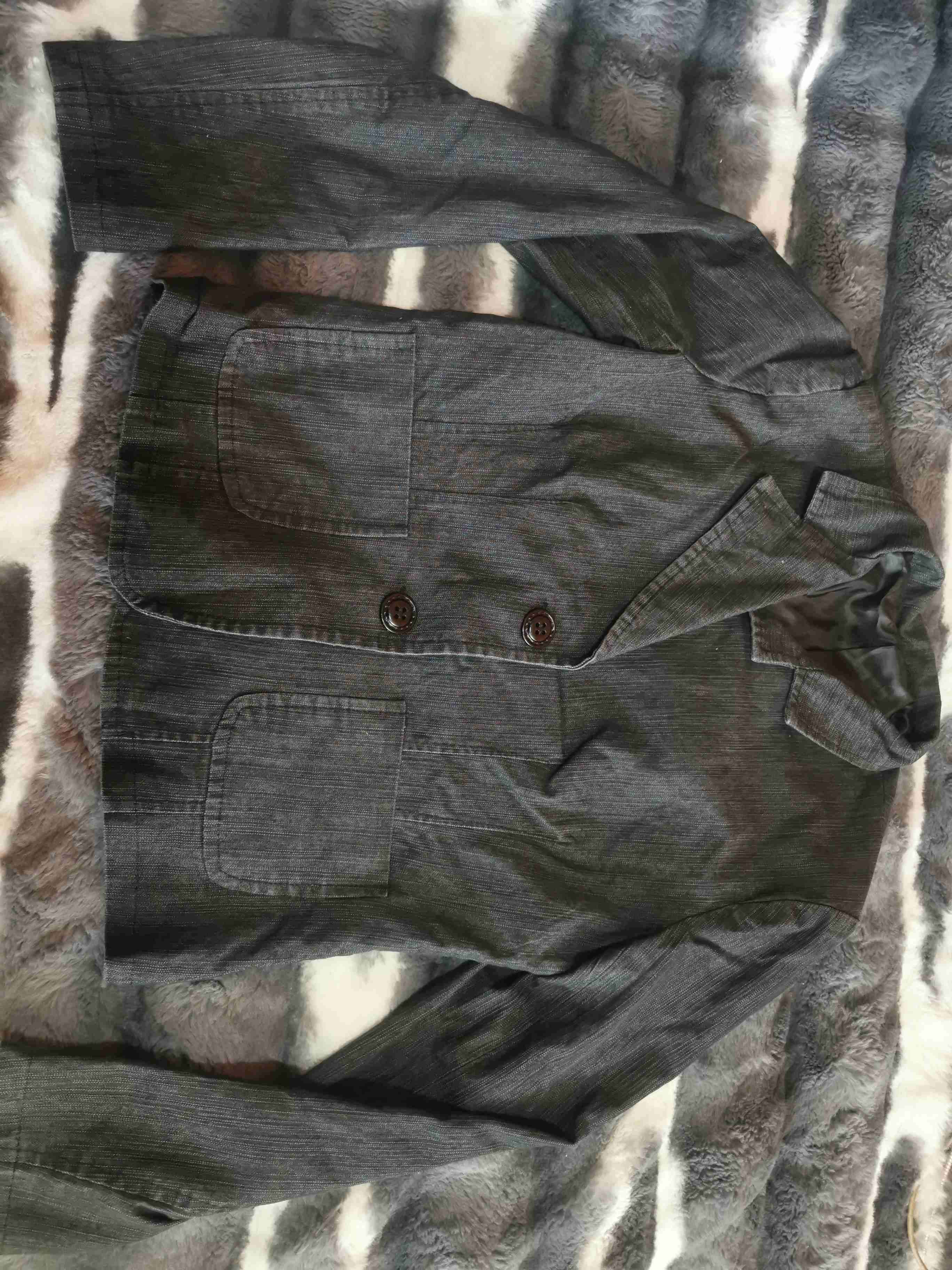 Blazer gris de mezclilla - miniatura 1