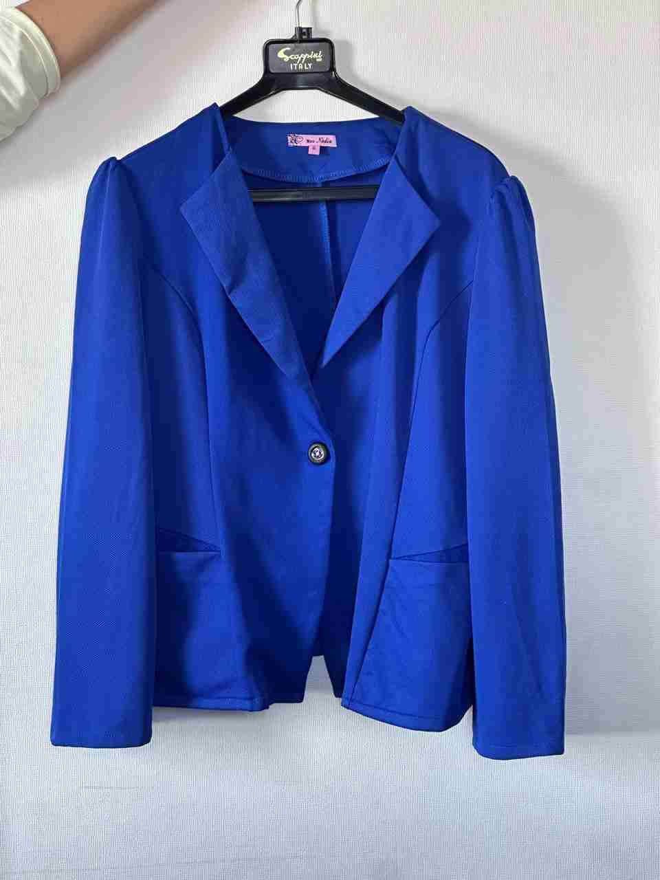 Blazer azul vibrante mujer - miniatura 1