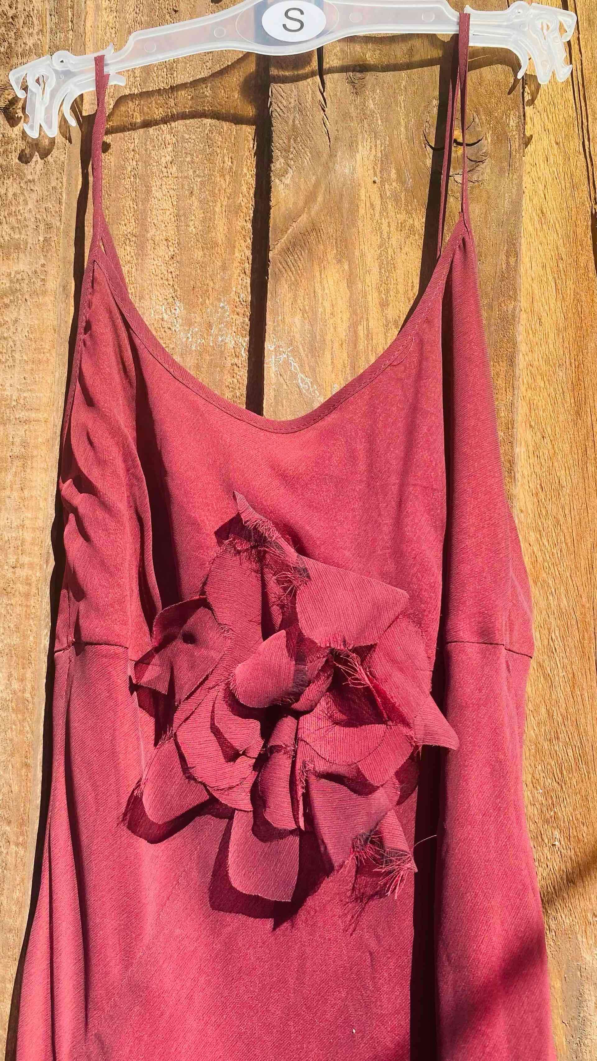 Vestido largo burdeos elegante - miniatura 2