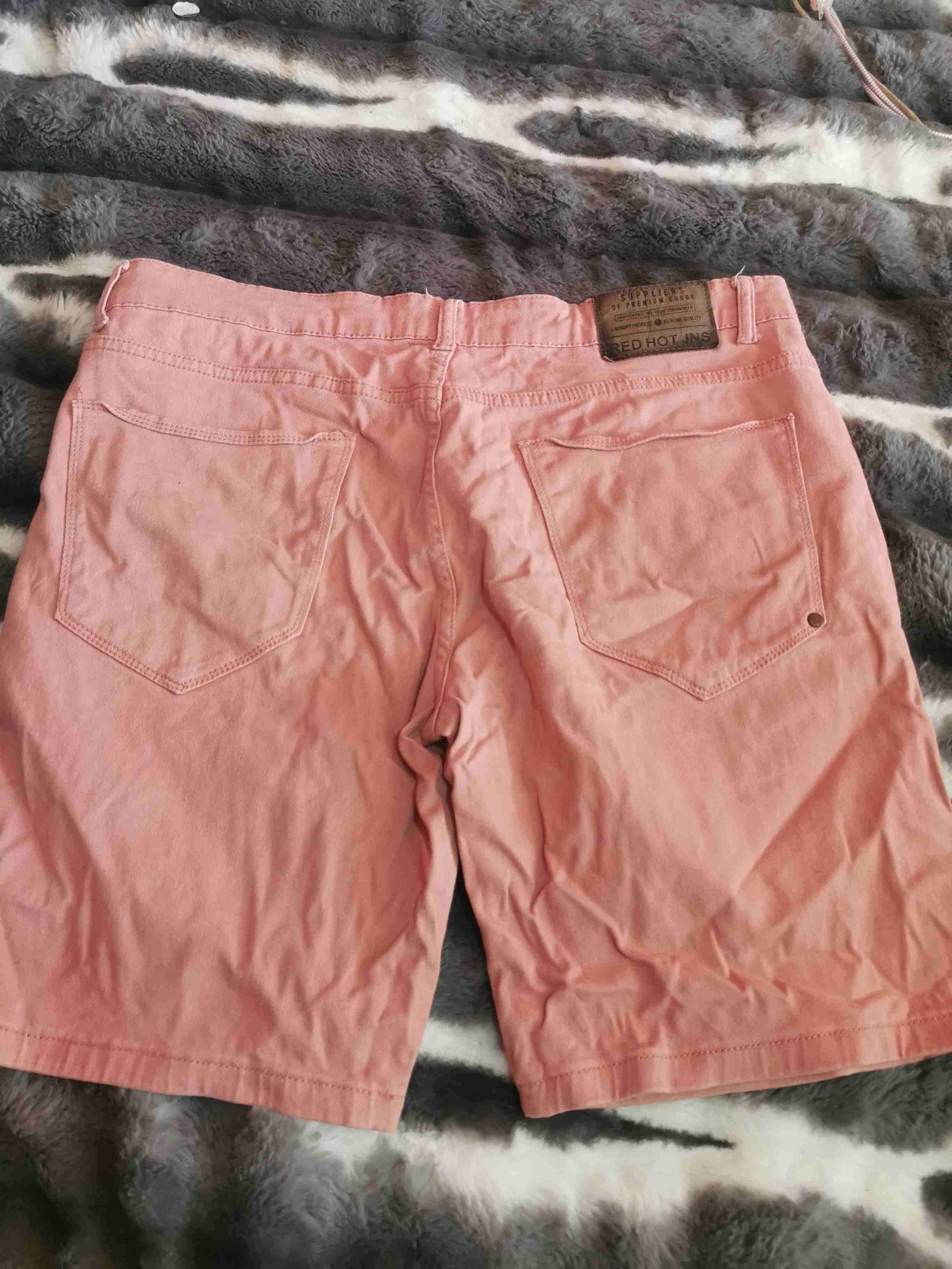 Shorts casuales color palo rosa - miniatura 2