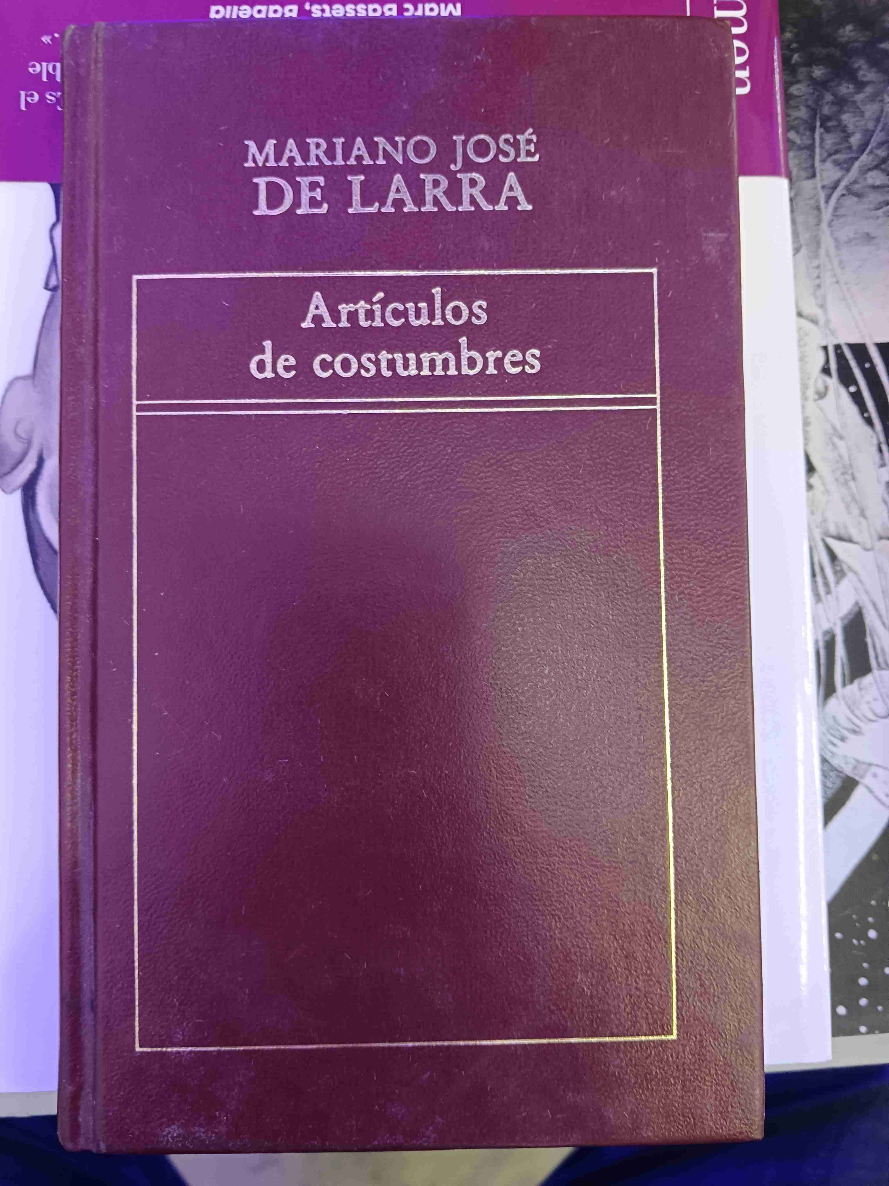 Libro Artículos de Costumbres