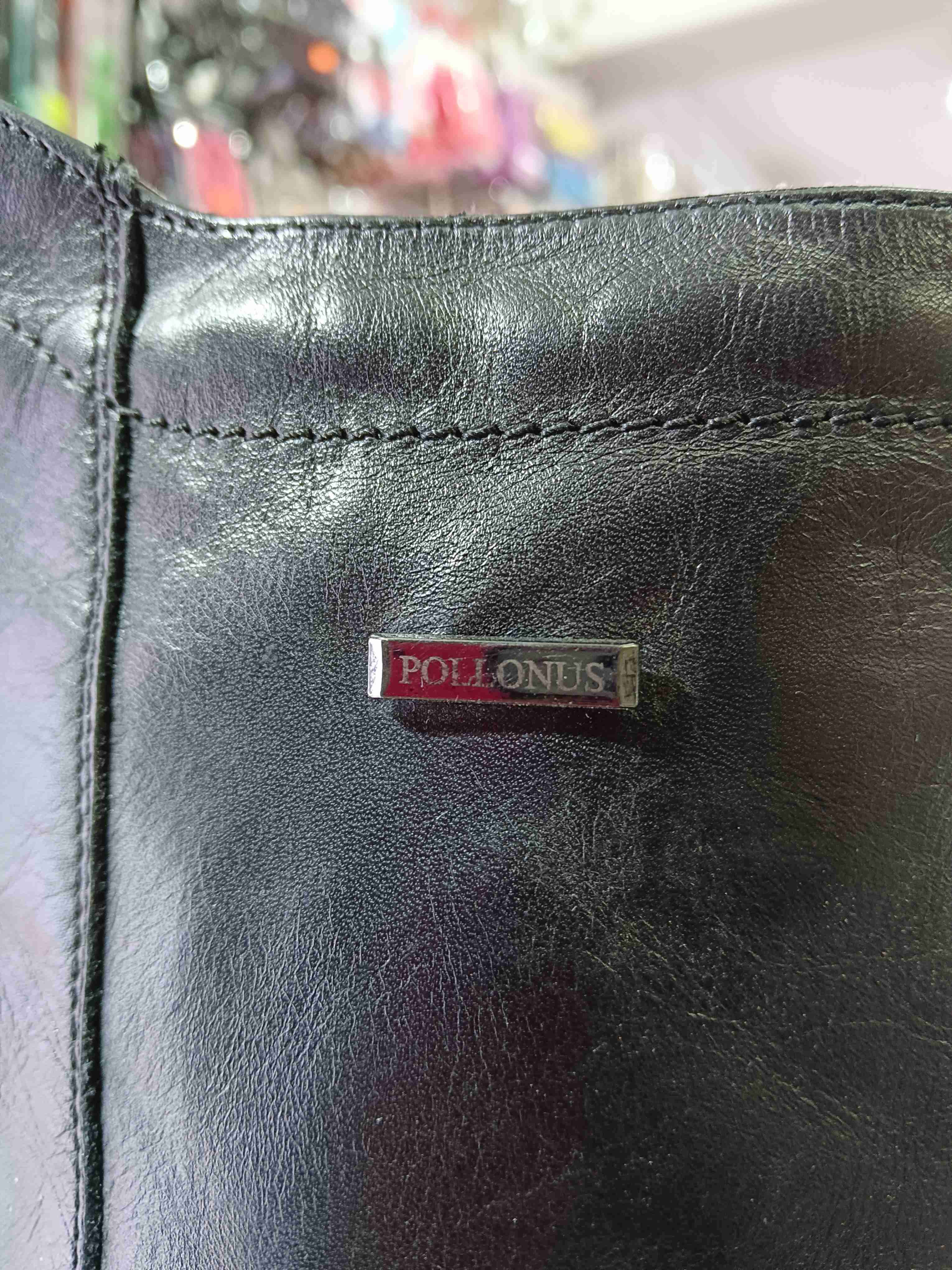 Bota negra de cuero con tacón( nueva) - miniatura 2