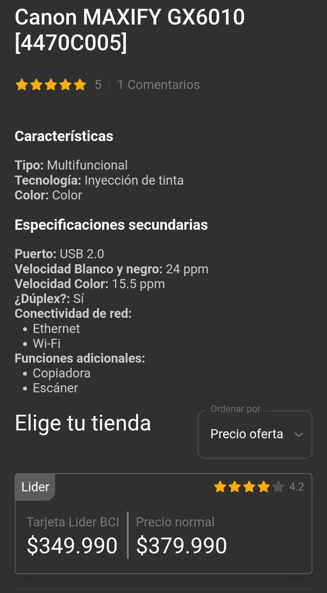 Impresora Canon MAXIFY GX6010 - miniatura 5