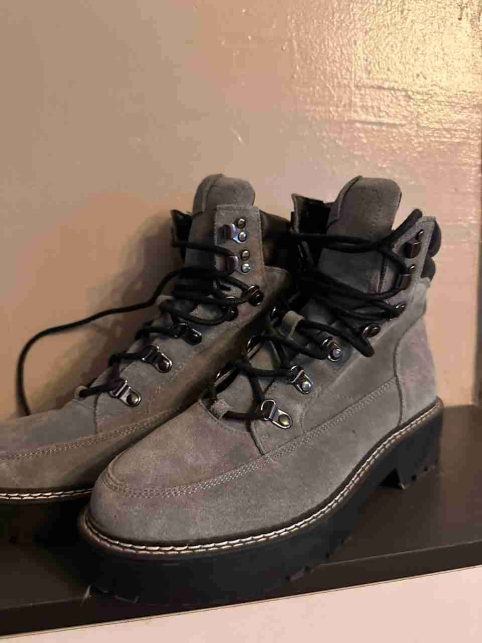 Botines grises de gamuza Calvin Klein - miniatura 3