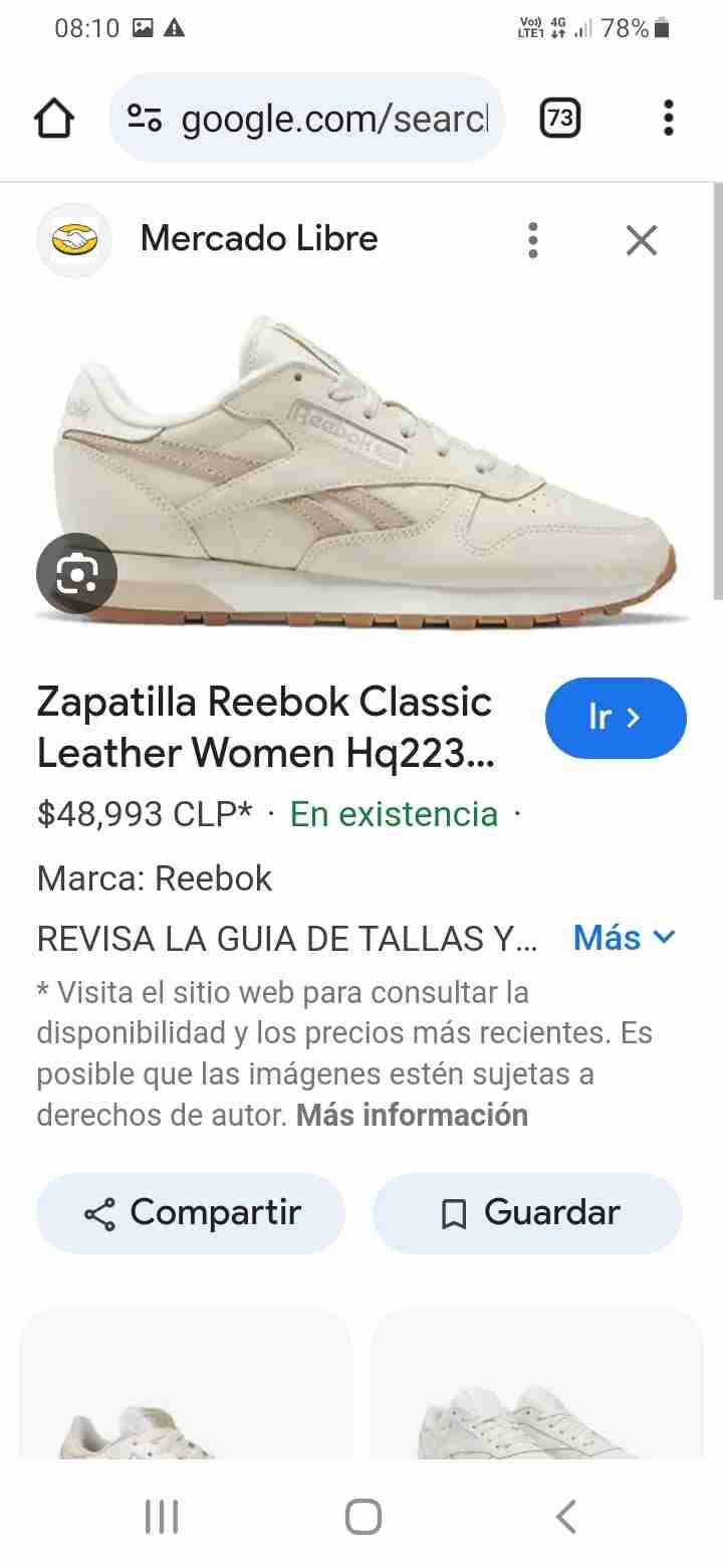 Zapatillas Reebok Classic beige. - miniatura 3