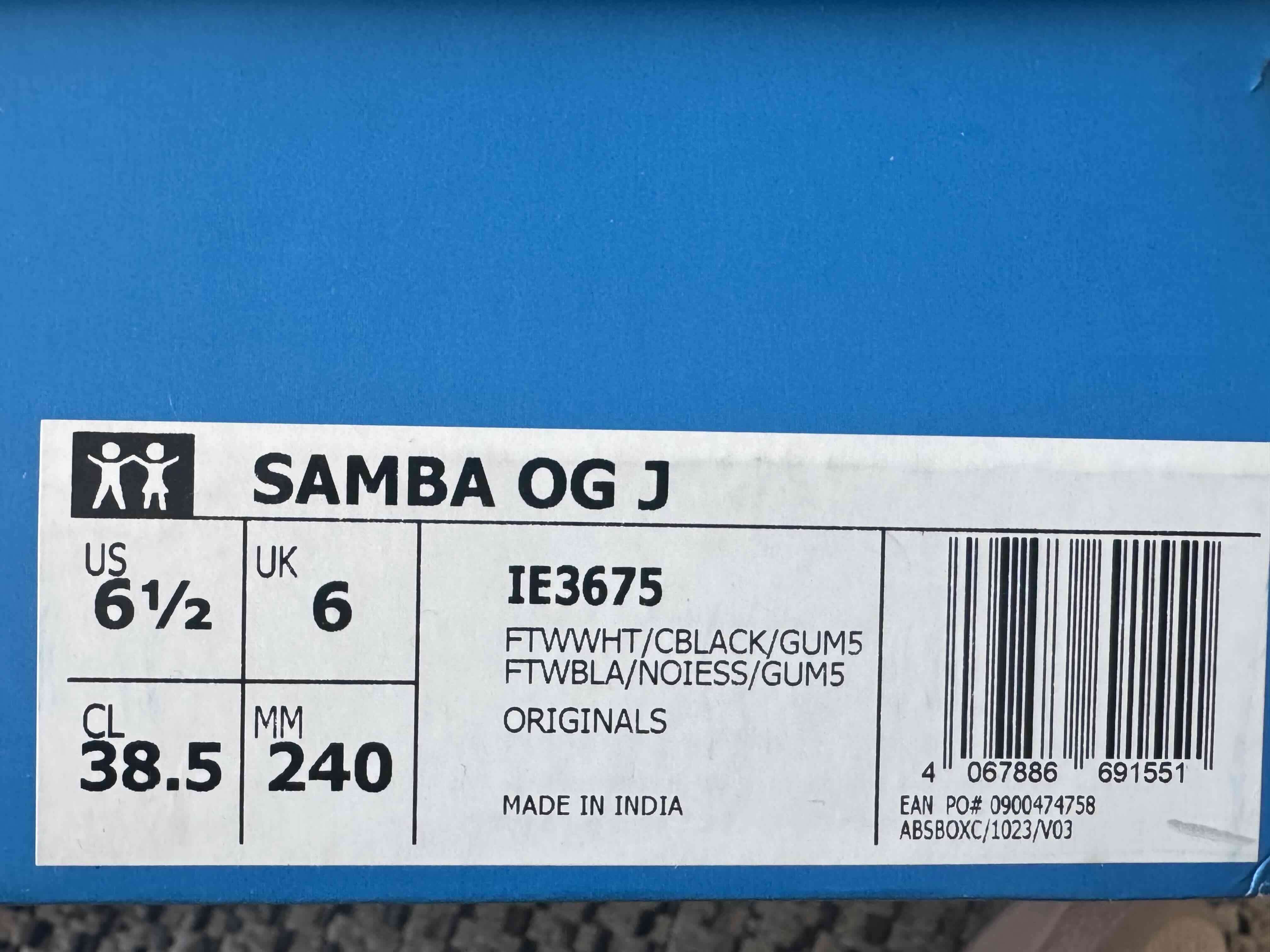 Zapatillas Adidas Samba OG Blanco y Negro - miniatura 3