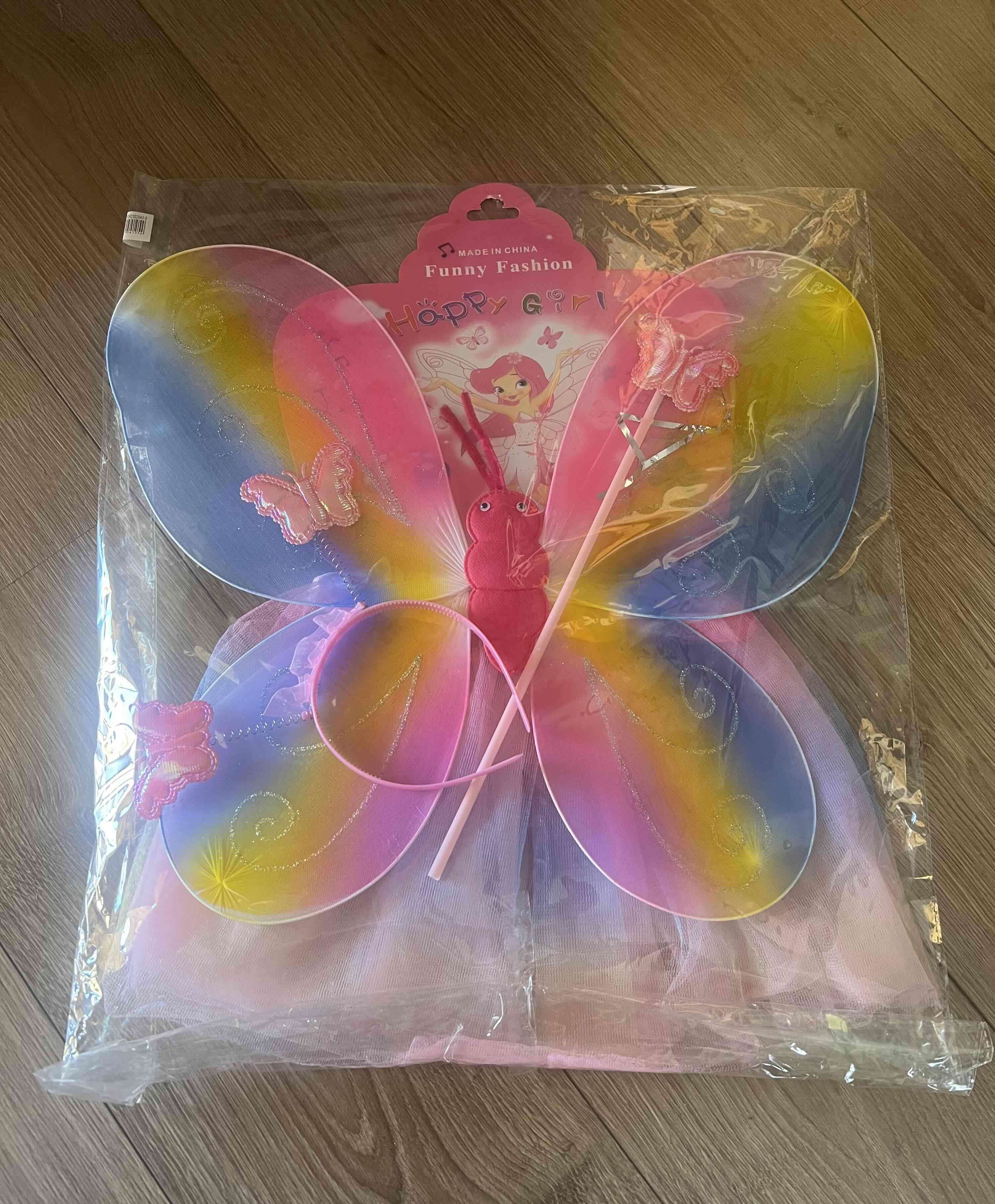 Disfraz de mariposa, multicolor. Nuevo. - miniatura 3