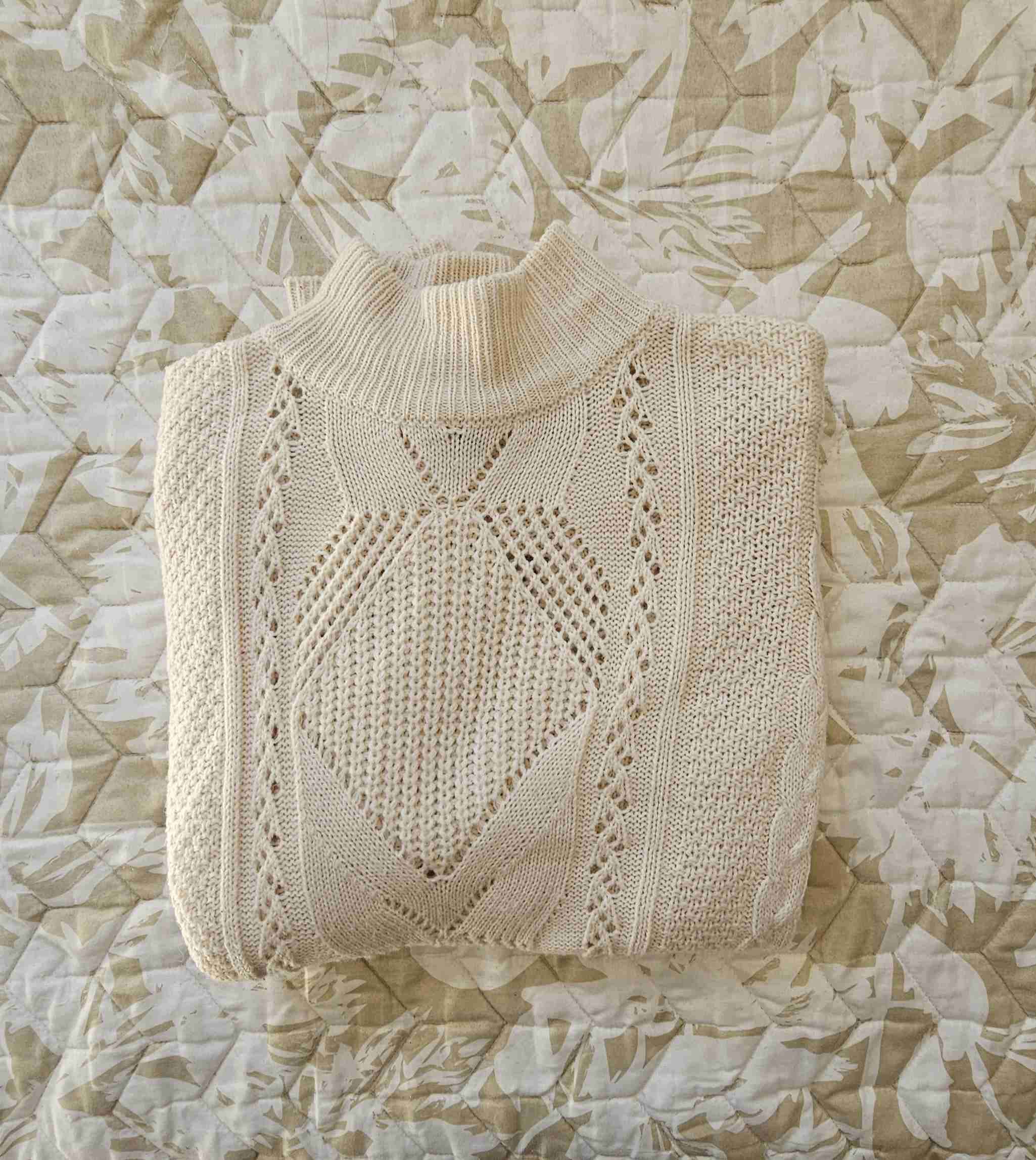 Suéter beige cuello alto Talla S - miniatura 3