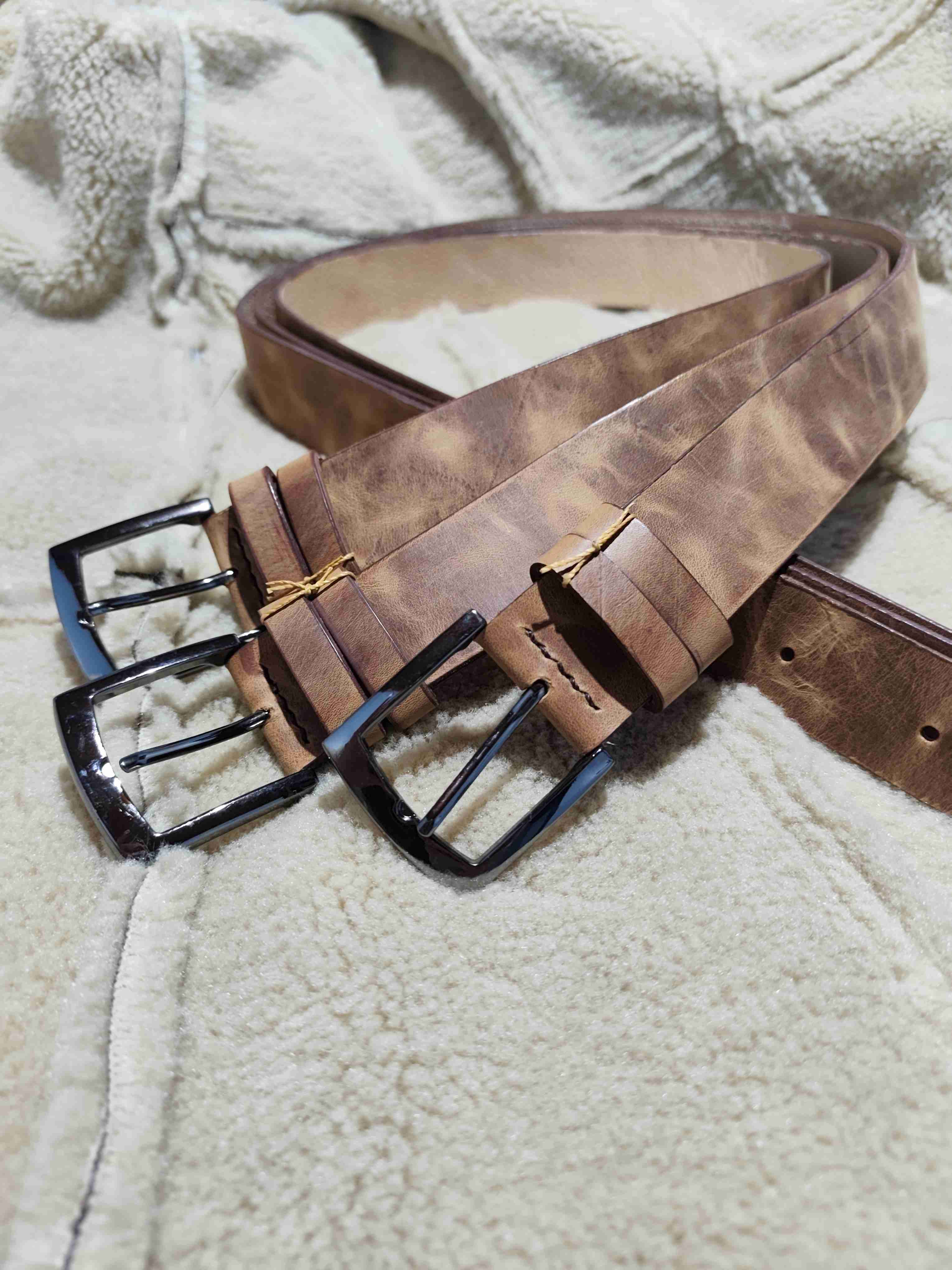 Cinturón de cuero con bolso étnico - miniatura 6