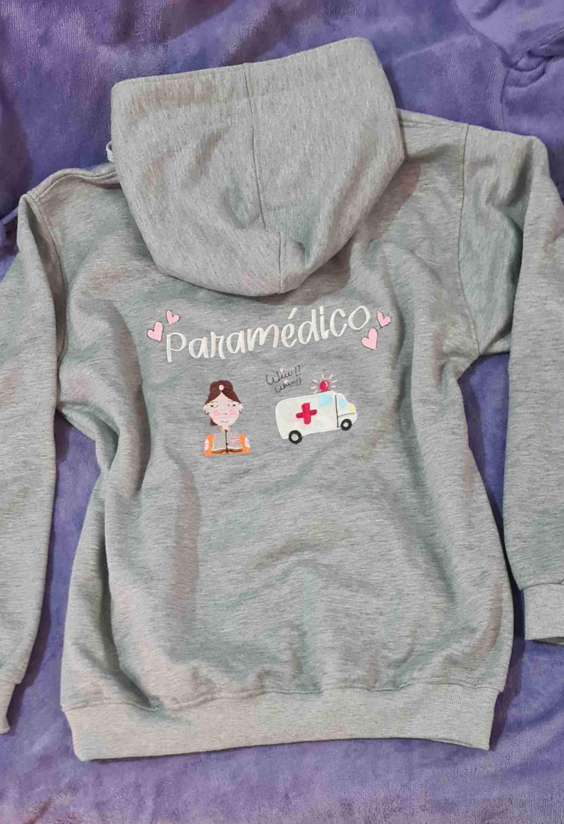 Polerón gris con capucha - miniatura 2