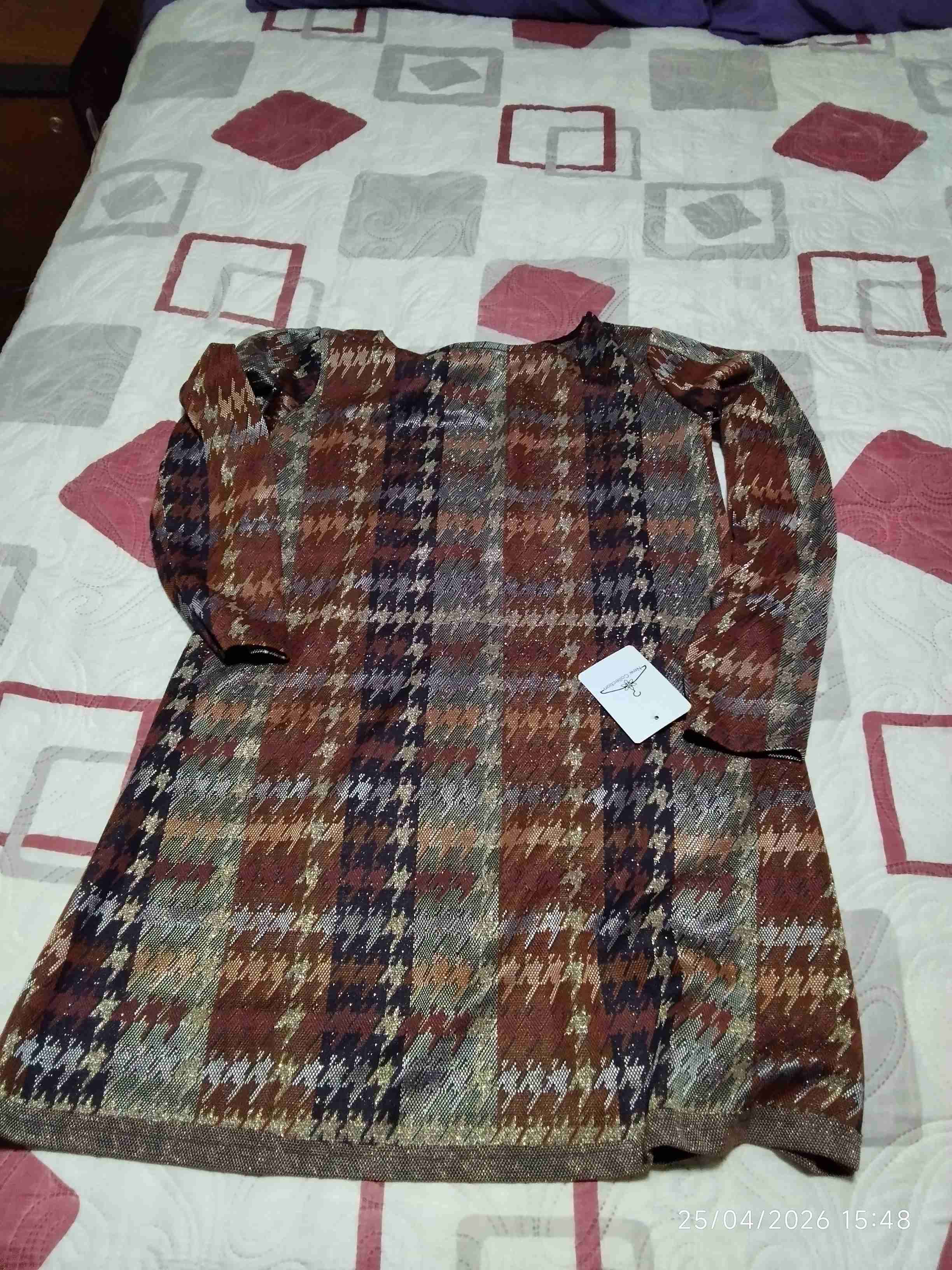 Vestido estampado negro y gris - miniatura 3