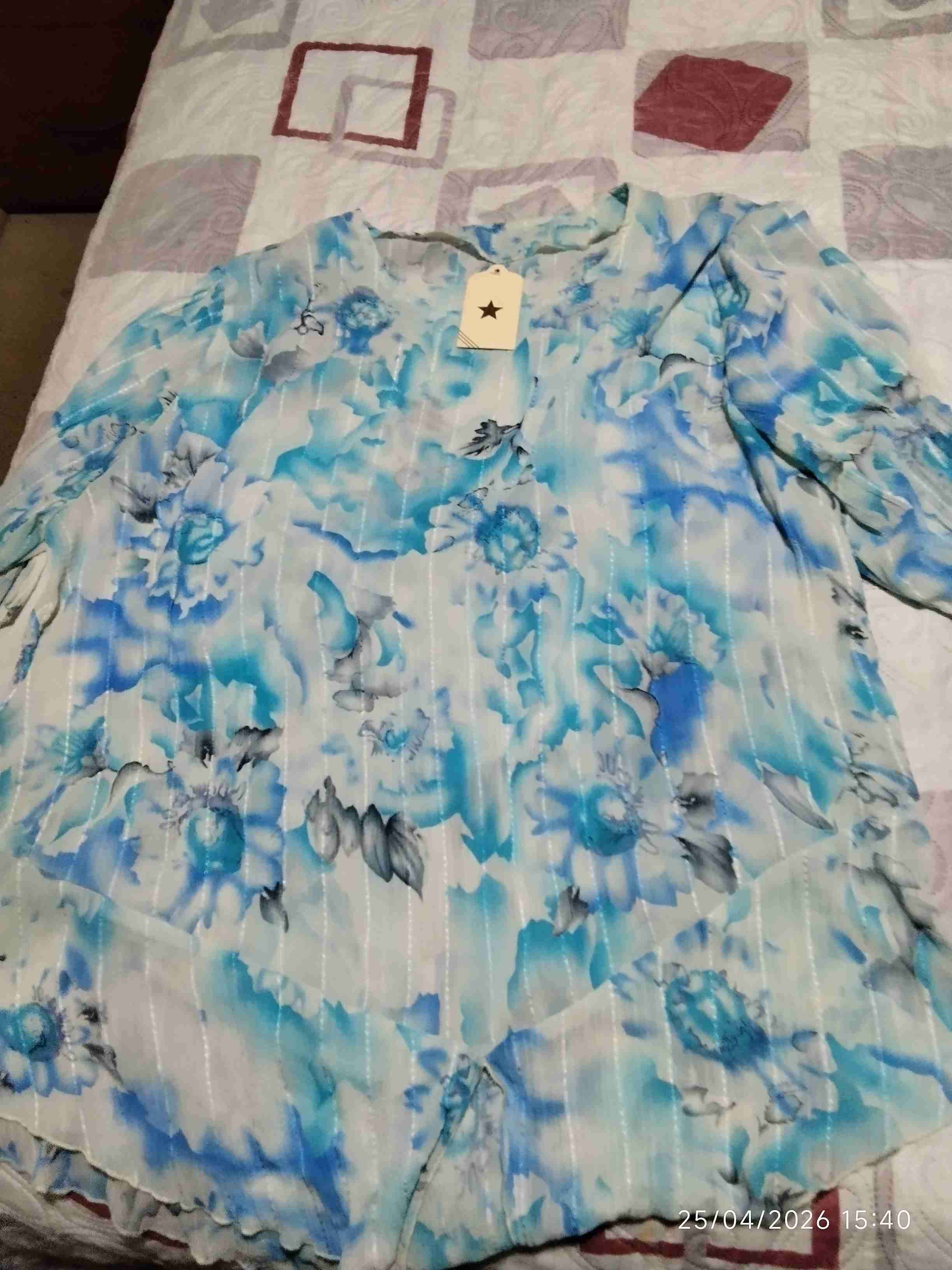 Vestido estampado negro y gris - miniatura 6