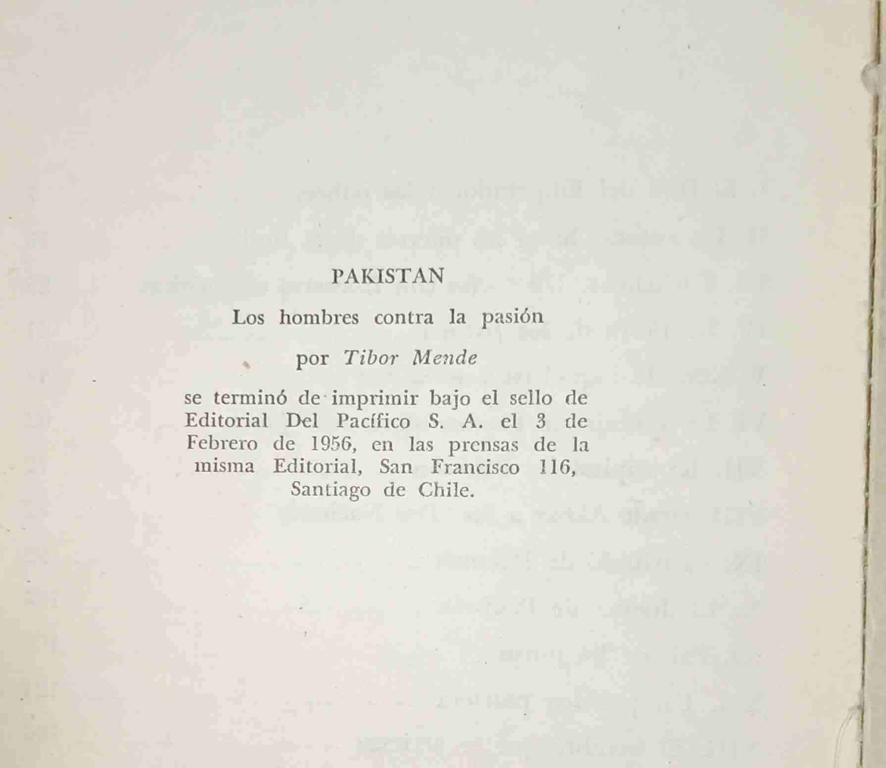 Libro 'Pakistán' de Tibor Mende - miniatura 4