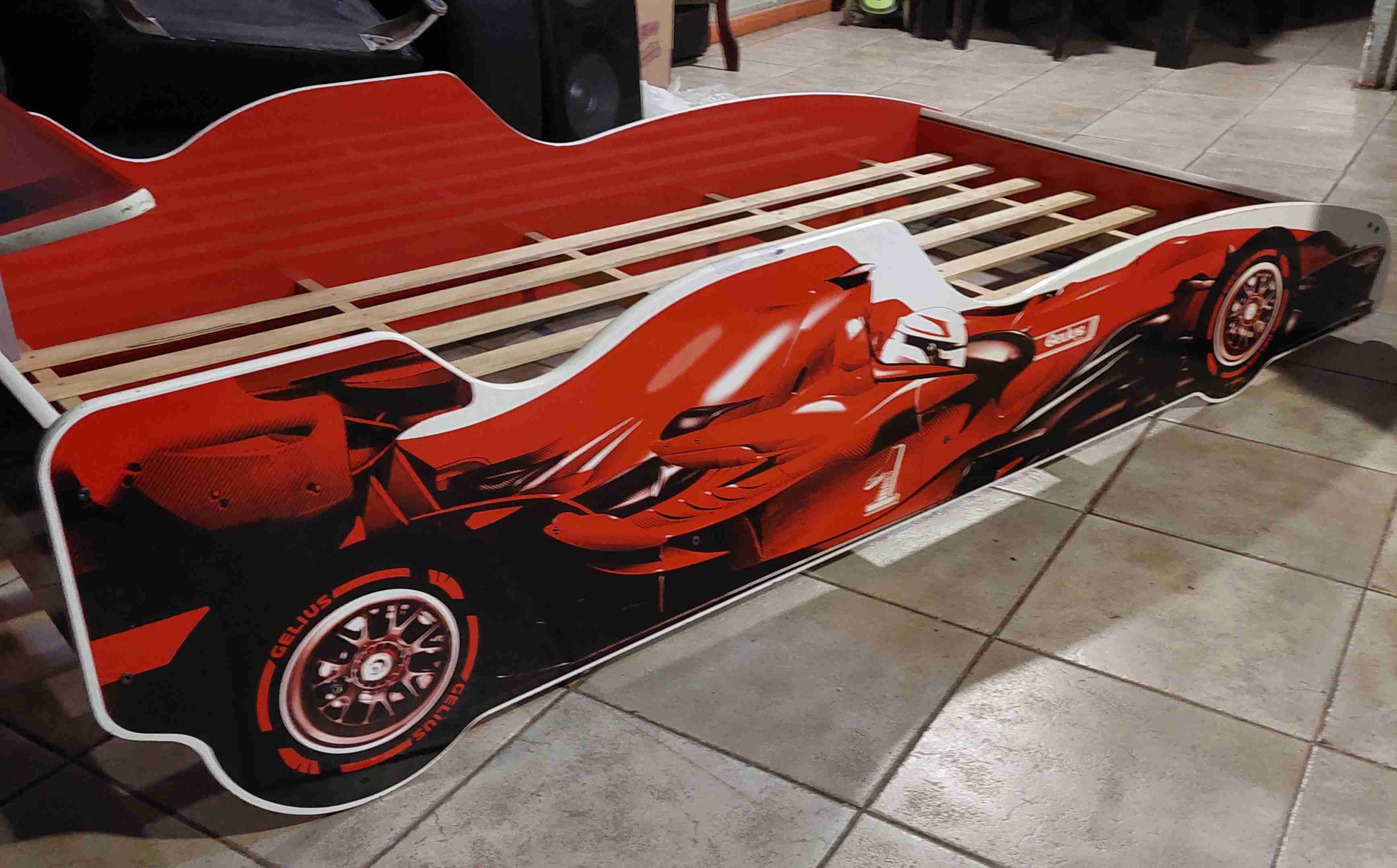 Cama infantil temática auto roja - miniatura 6