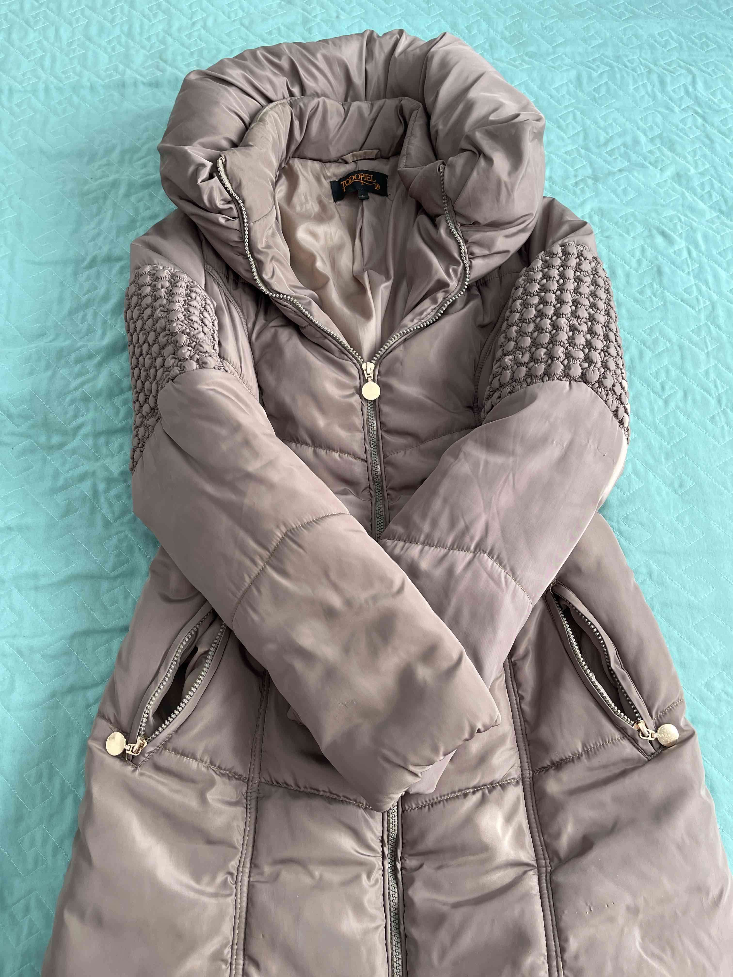 Abrigo acolchado gris para mujer - miniatura 3