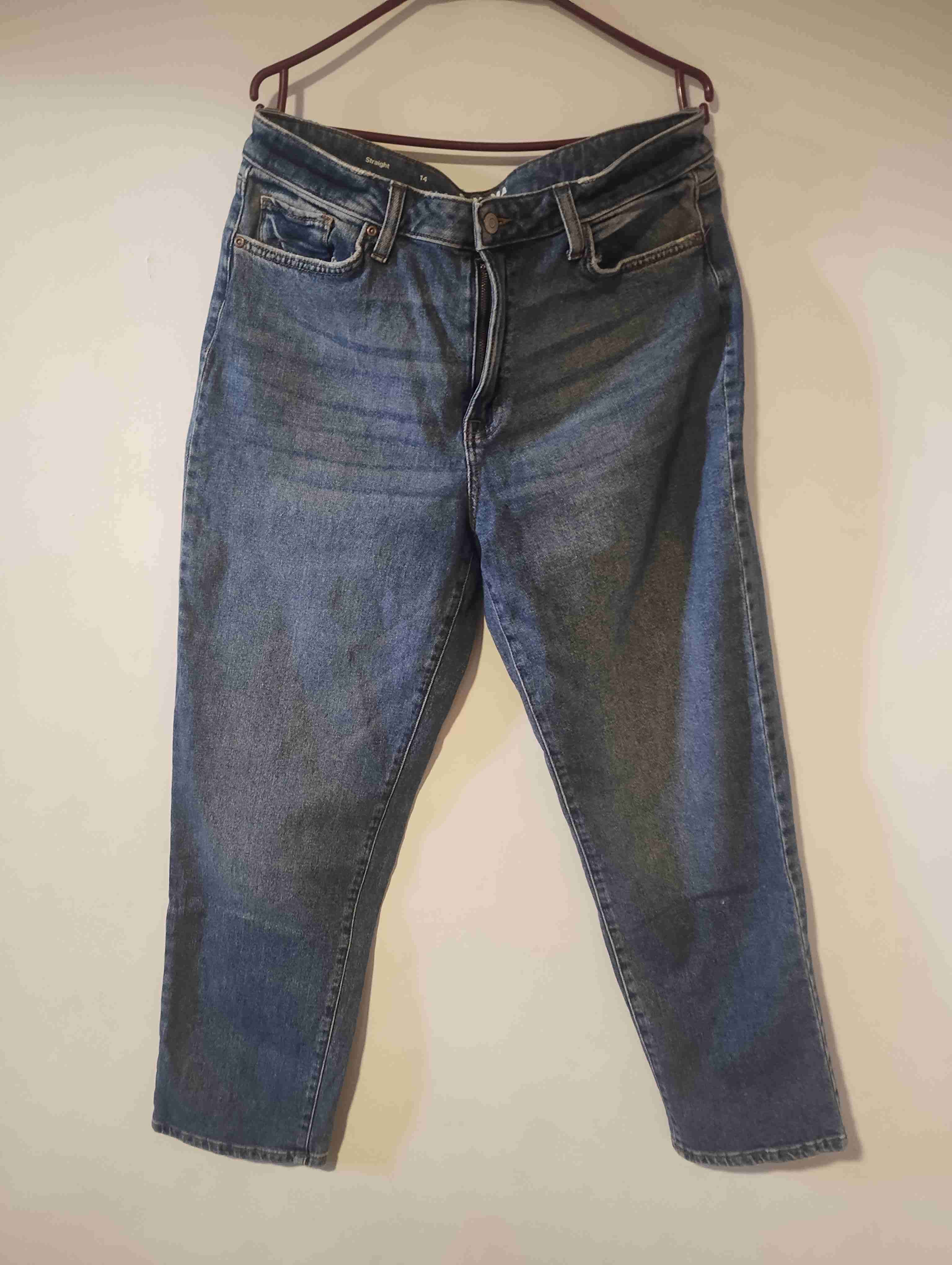 Jeans rectos azul lavado - miniatura 1