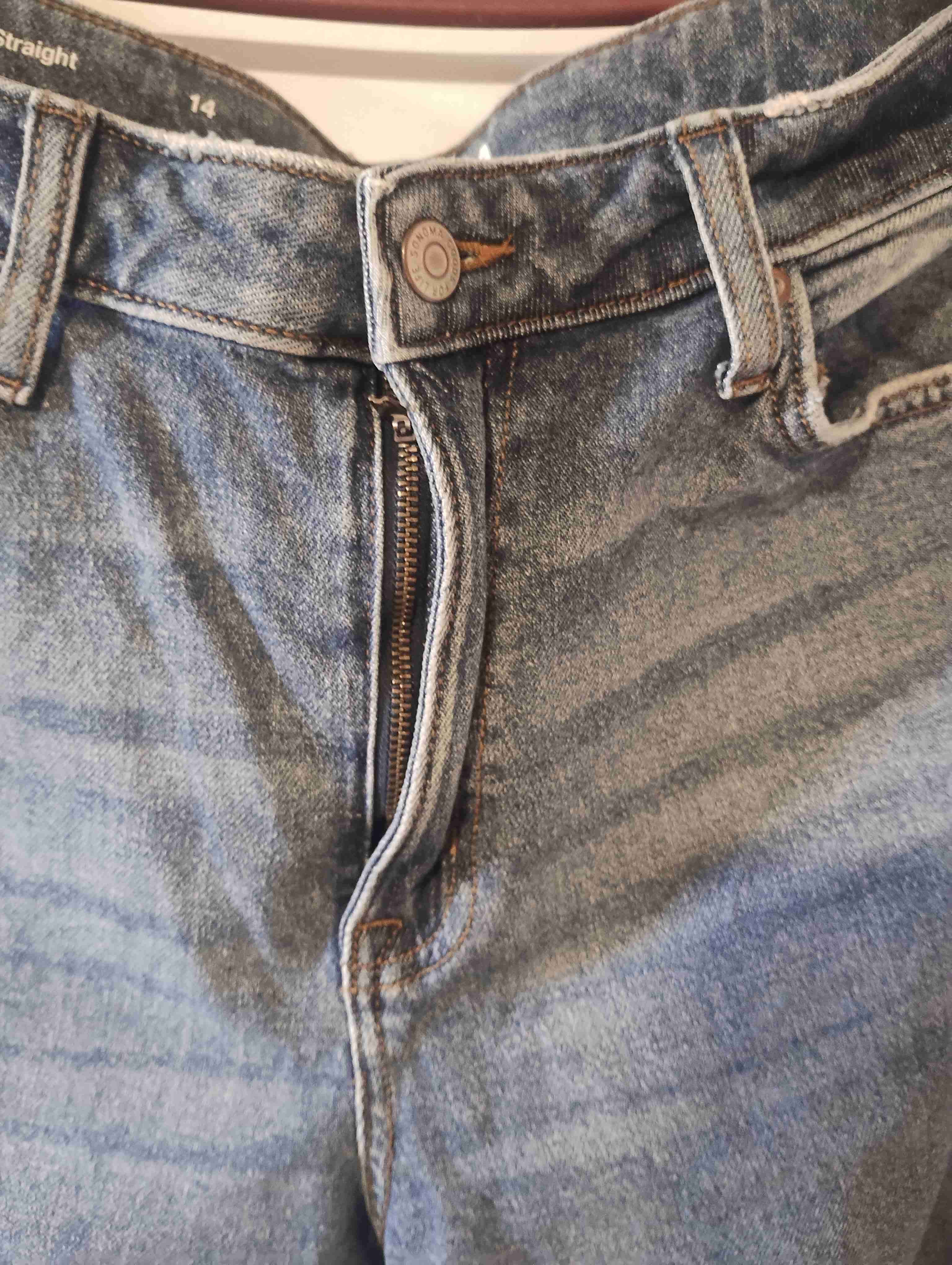 Jeans rectos azul lavado - miniatura 2