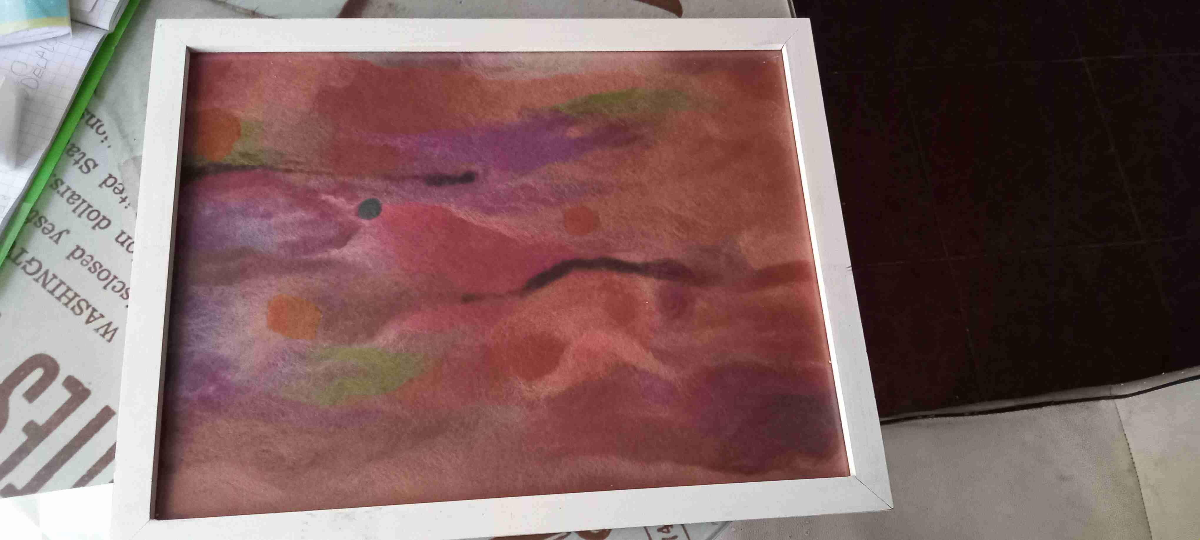 Cuadro fibra de lana enmarcado - miniatura 1