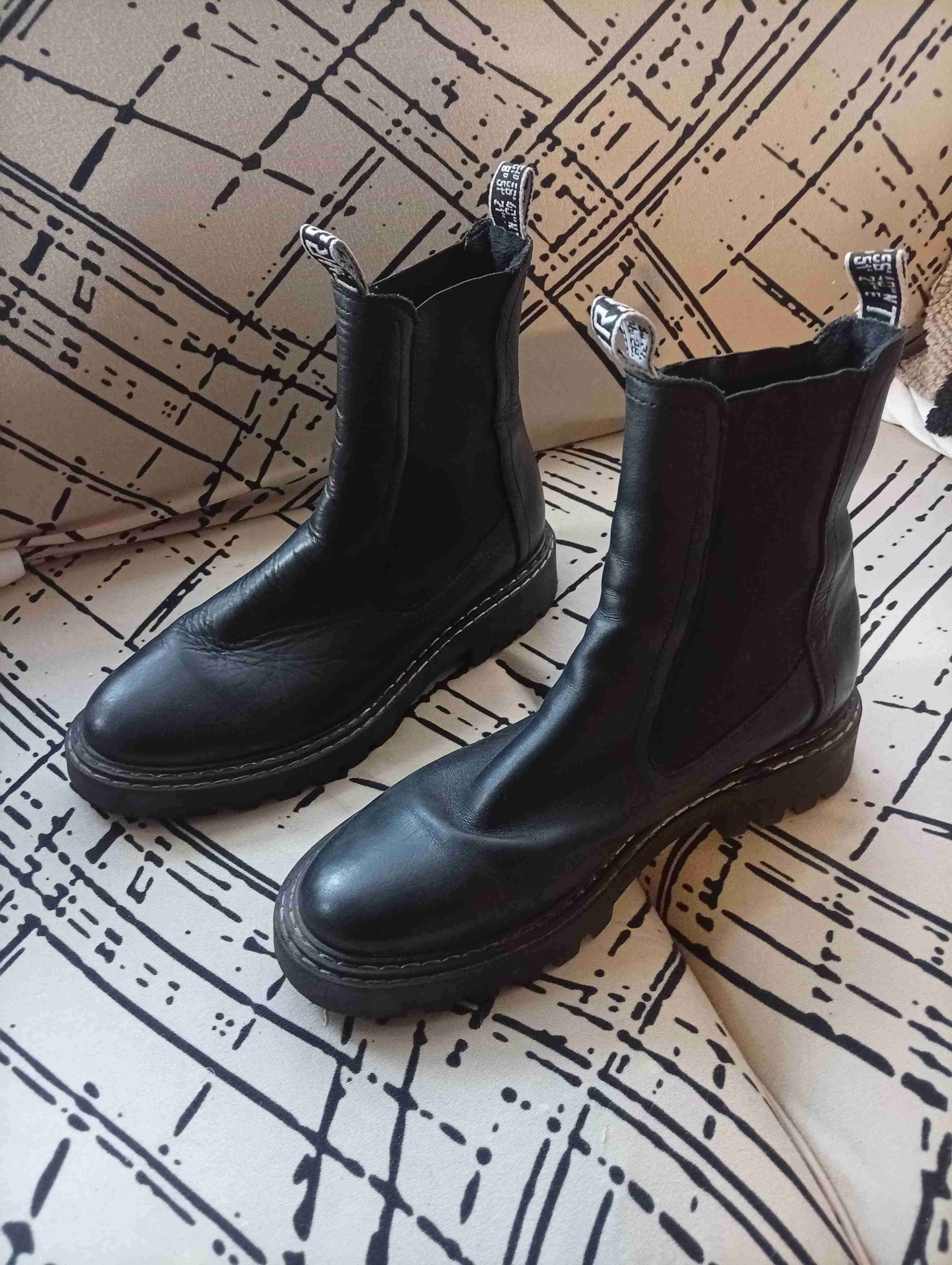 Botines negros de cuero talla 39 - miniatura 2